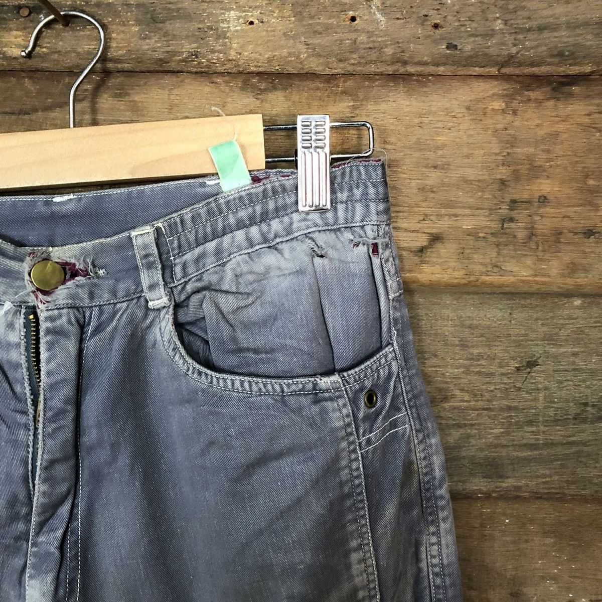 Japanese Brand Japan Distressed patchwork thrashed Casual Pants #4636 Size US 28 / EU 44 - 5 Thumbnail