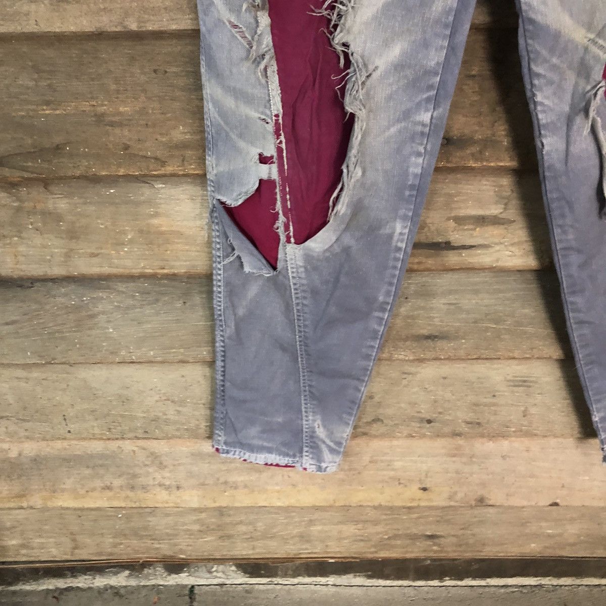 Japanese Brand Japan Distressed patchwork thrashed Casual Pants #4636 Size US 28 / EU 44 - 8 Thumbnail