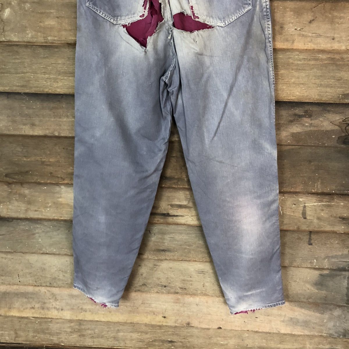Japanese Brand Japan Distressed patchwork thrashed Casual Pants #4636 Size US 28 / EU 44 - 13 Thumbnail
