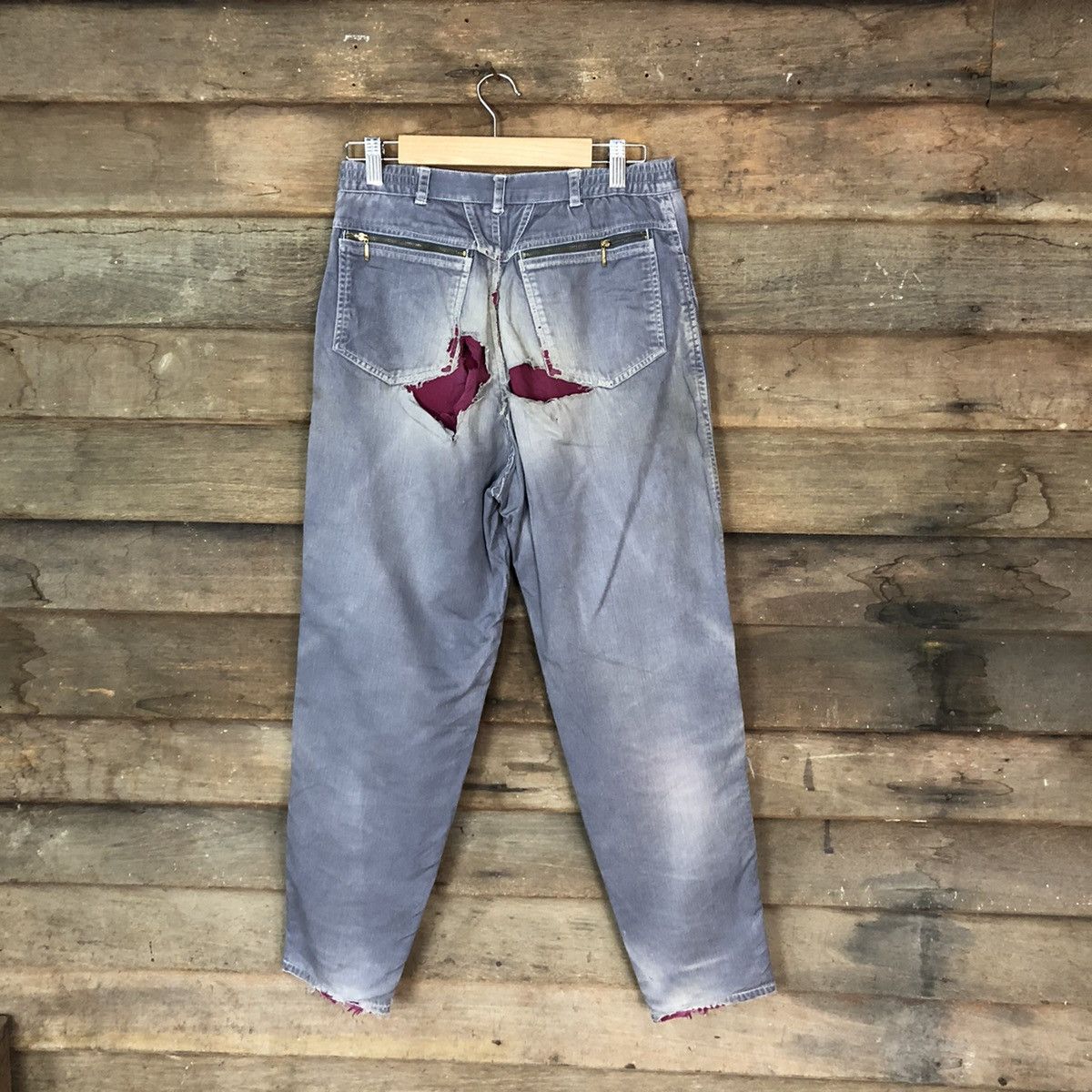 Japanese Brand Japan Distressed patchwork thrashed Casual Pants #4636 Size US 28 / EU 44 - 11 Thumbnail