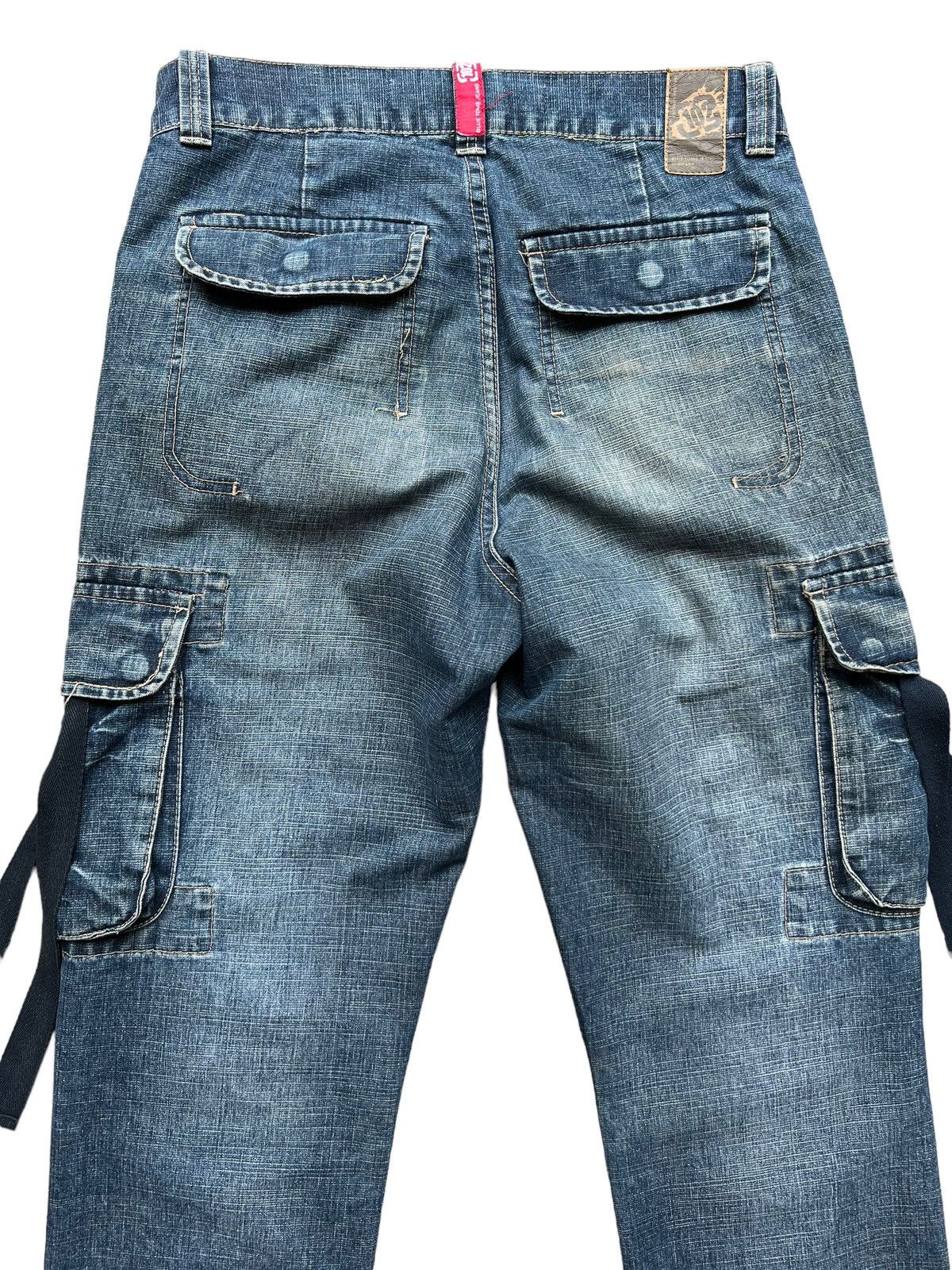 Japanese Brand Blue Bondage Tactical Multipocket Baggy Cargo Jeans 30x31 Size US 30 / EU 46 - 6 Thumbnail