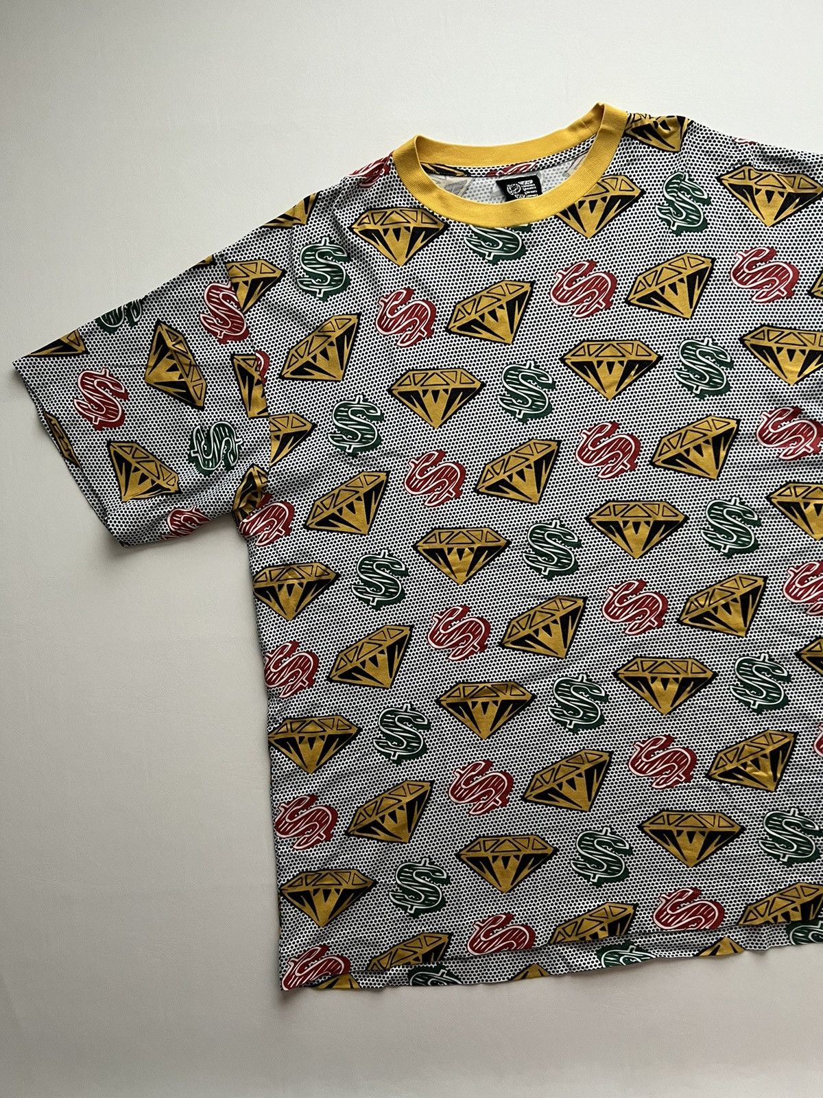 image of Billionaire Boys Club Season 3 Dot Diamonds & Dollars Tee in Yellow, Men's (Size XL)