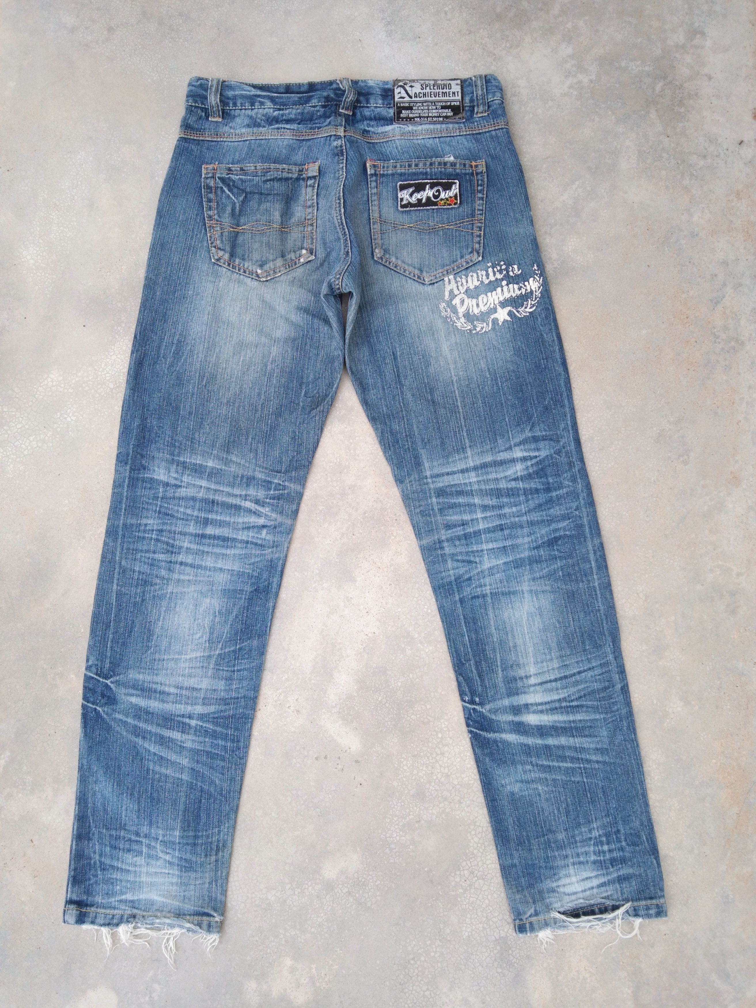 Japanese Brand Vintage Distressed Patches Rock Style Jeans 31x30 Size US 31 - 2 Thumbnail