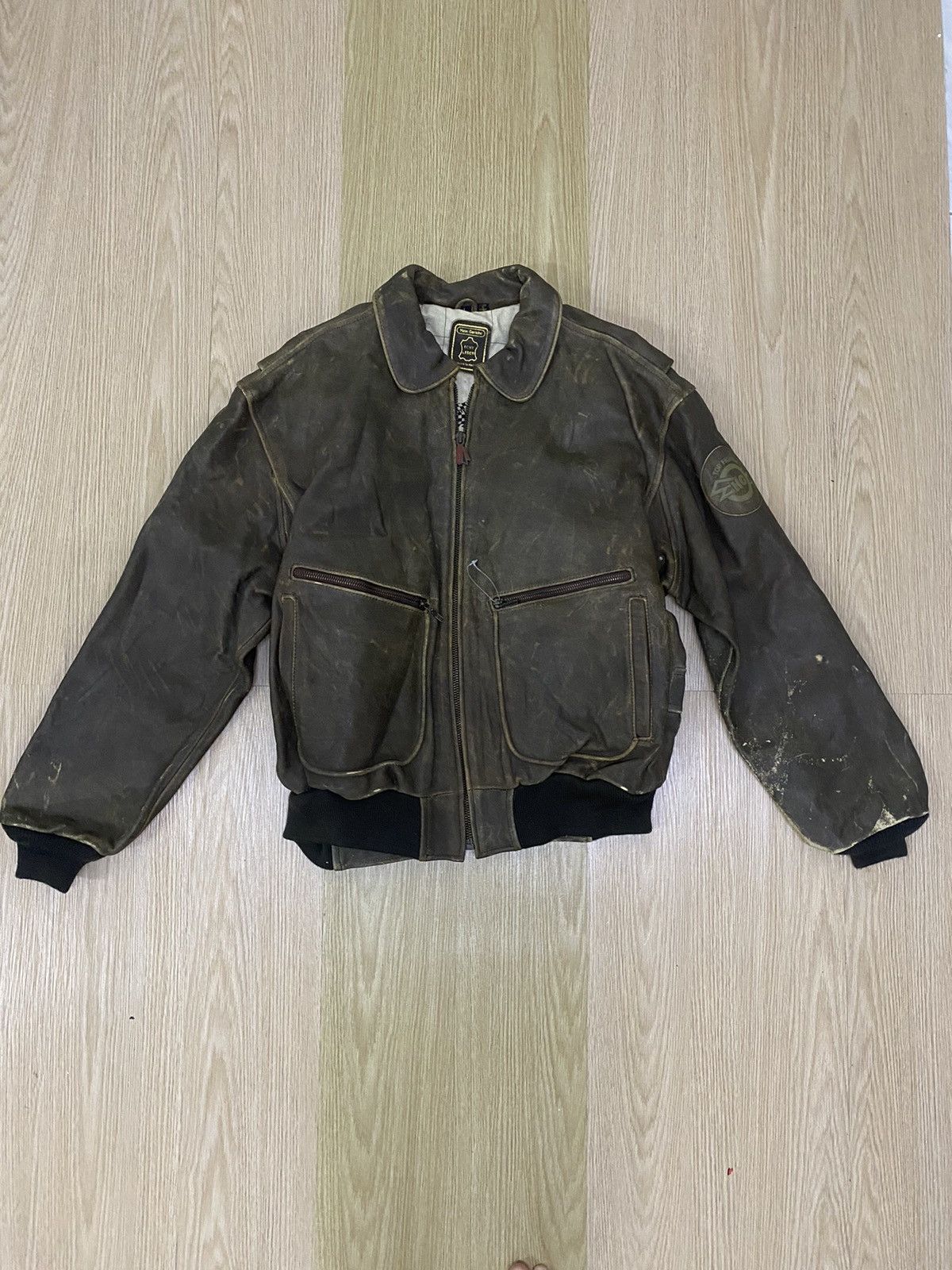 Hein Gericke Vintage Hein Greicke Flight Leather Jacket Size US L / EU 52-54 / 3 - 1 Thumbnail
