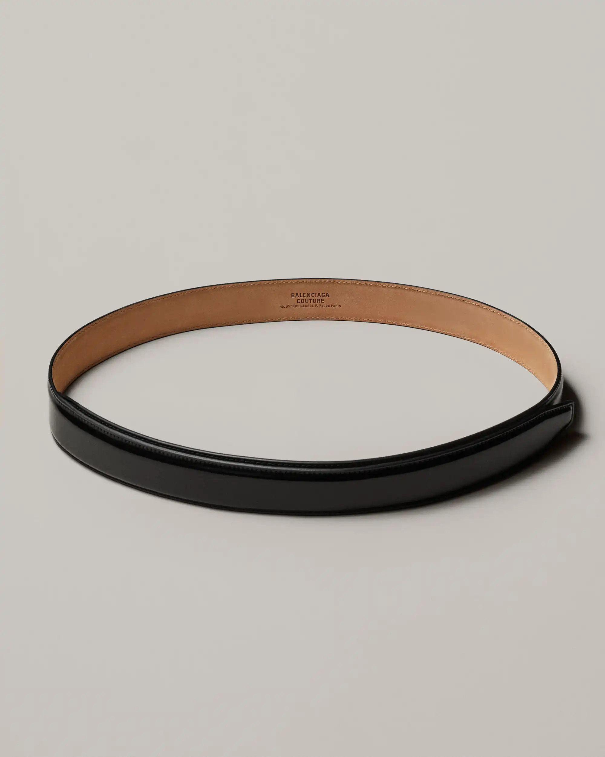 image of Balenciaga 51St Couture Collection Magnet Belt in Black, Men's