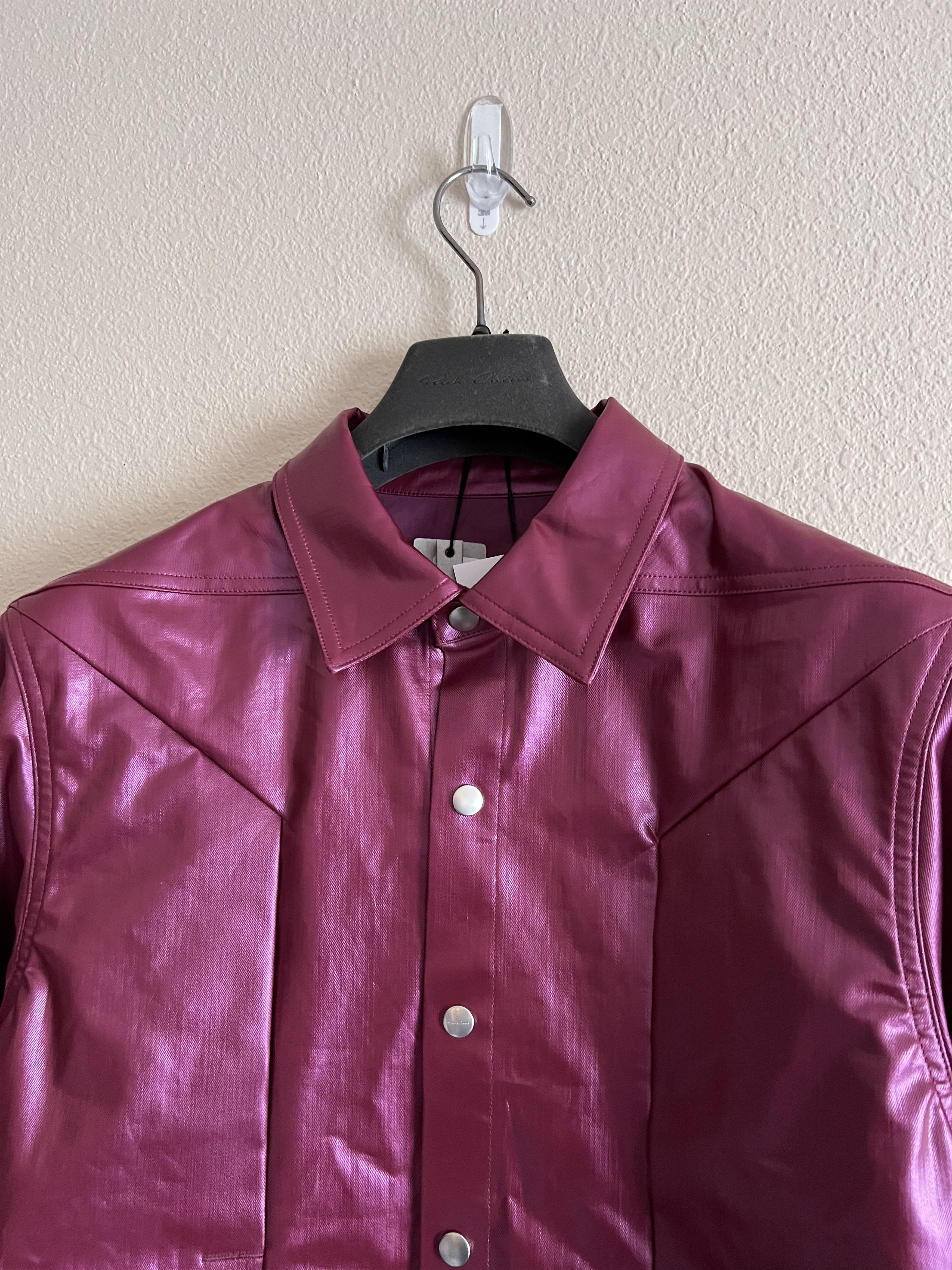 Rick Owens Rick Owens EDFU Fogpocket Outershirt in Fuchsia Size US M / EU 48-50 / 2 - 2 Thumbnail