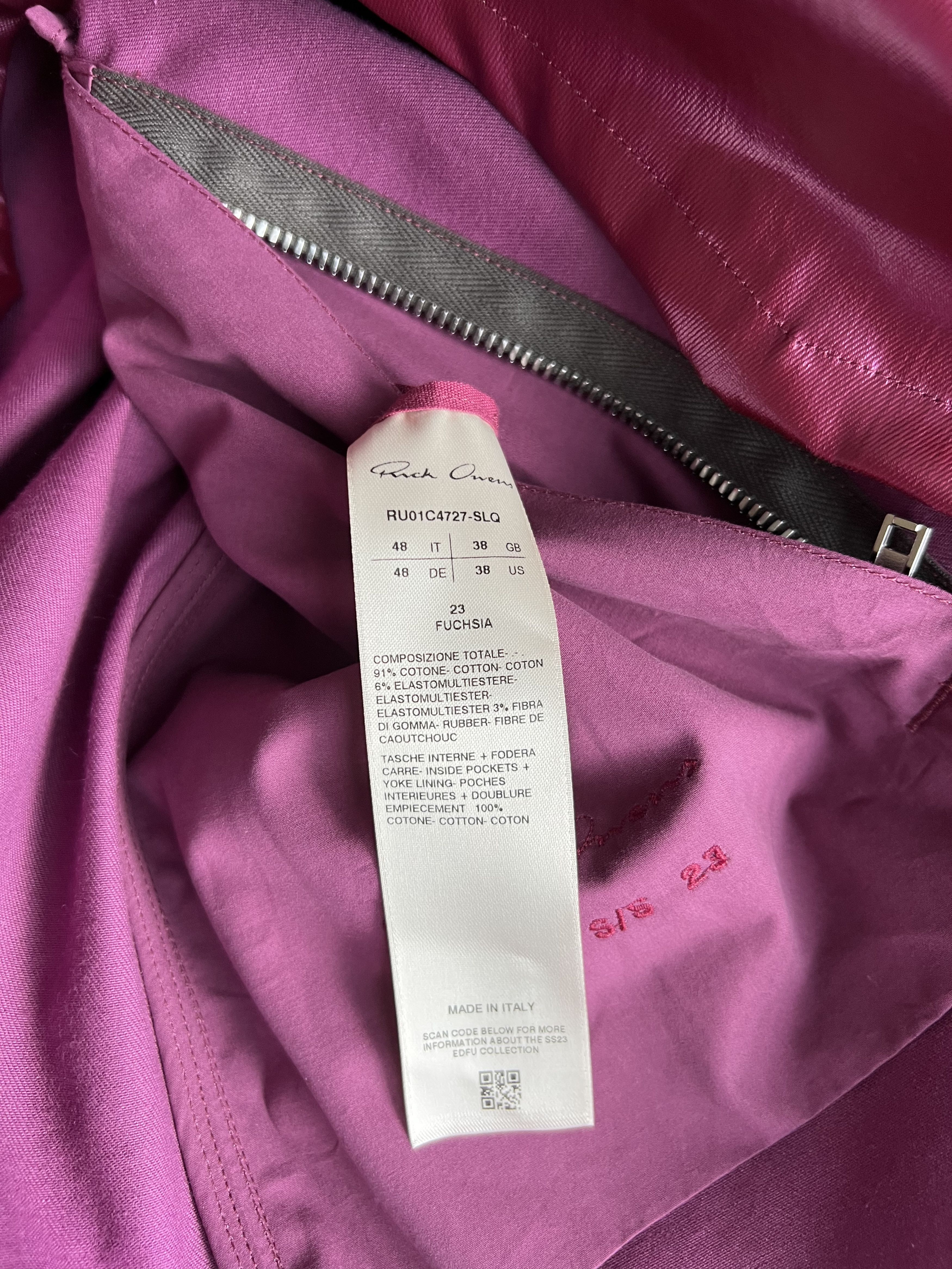 Rick Owens Rick Owens EDFU Fogpocket Outershirt in Fuchsia Size US M / EU 48-50 / 2 - 12 Thumbnail