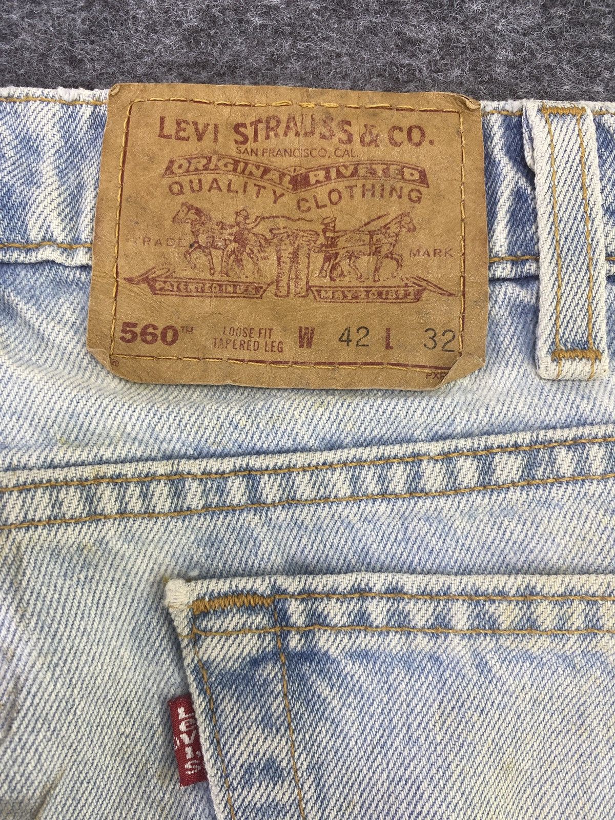 Levi's 90s Vintage Levi's 560 Blue Wash Jeans - J701 Size US 42 / EU 58 - 9 Thumbnail