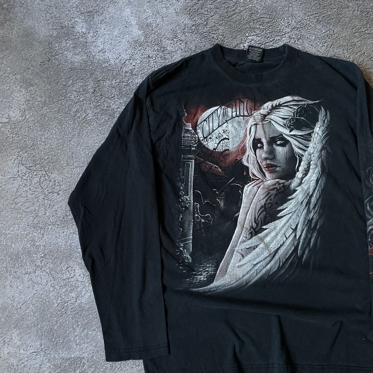 Vintage Vintage Y2K Graphic Tee Horror Skeleton Abstract Grunge XL Size US XL / EU 56 / 4 - 4 Thumbnail