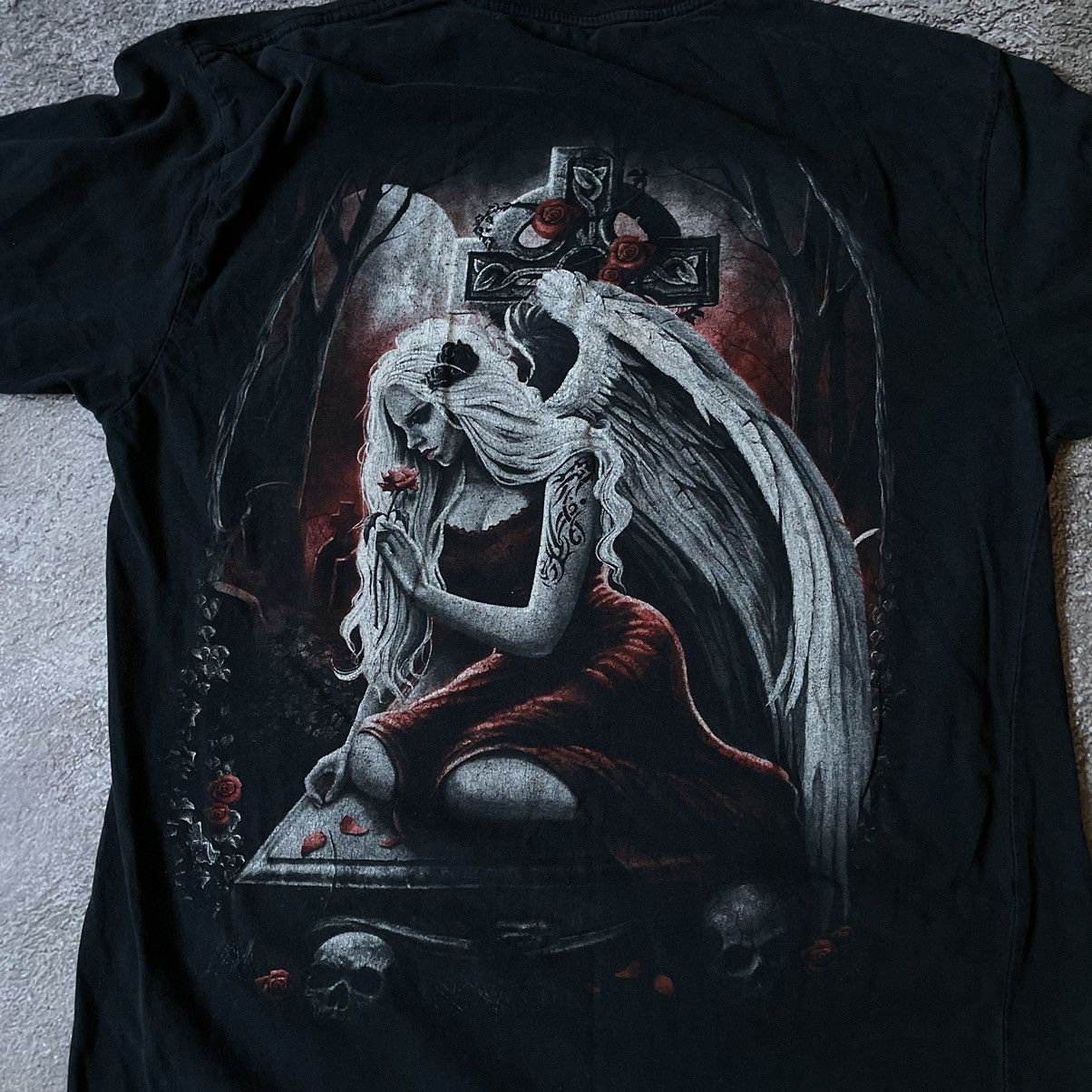 Vintage Vintage Y2K Graphic Tee Horror Skeleton Abstract Grunge XL Size US XL / EU 56 / 4 - 9 Thumbnail