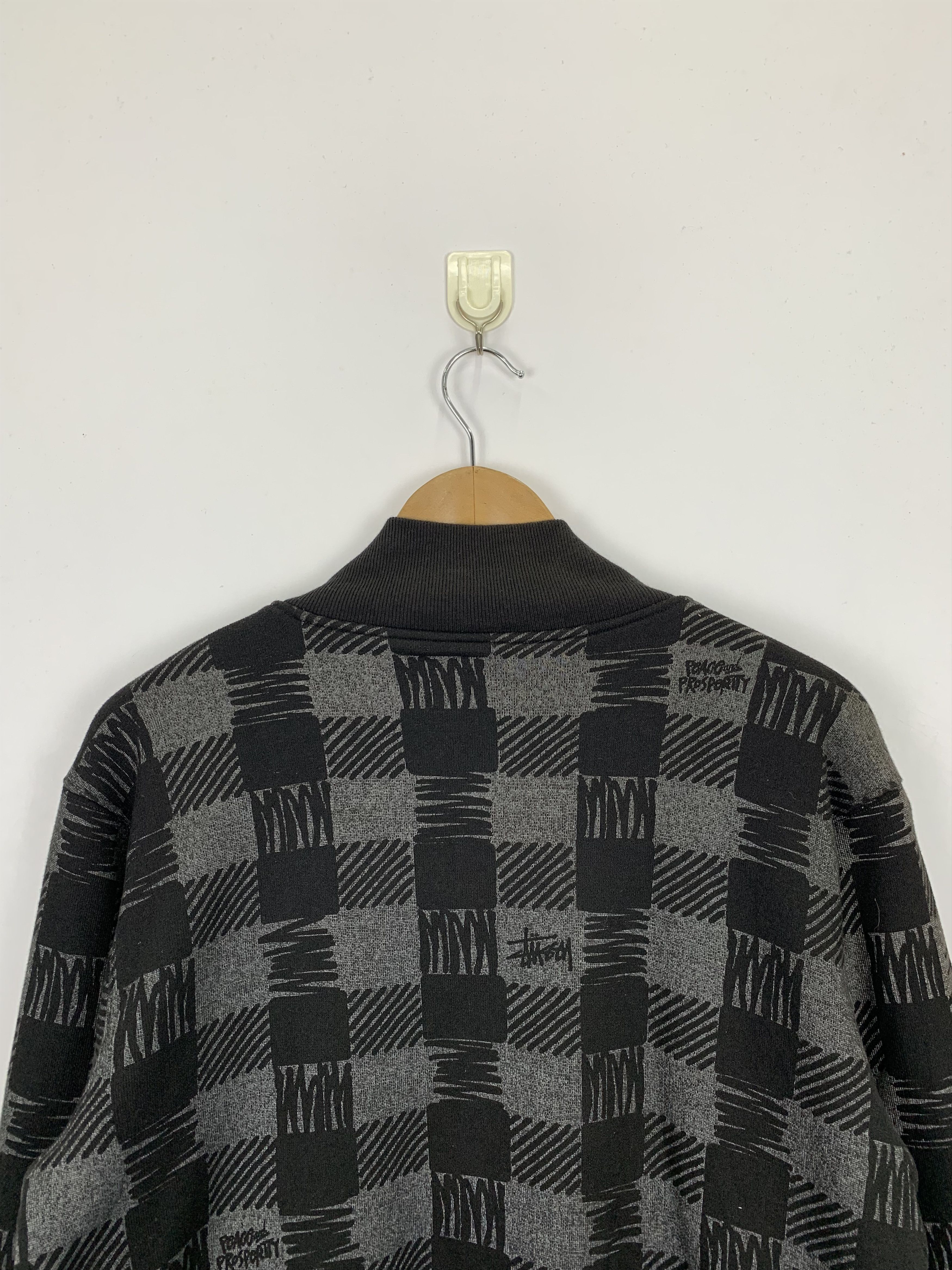 Stussy × Vintage Vintage Stussy Wool Varsity Jacket Chekered Size US M / EU 48-50 / 2 - 7 Thumbnail