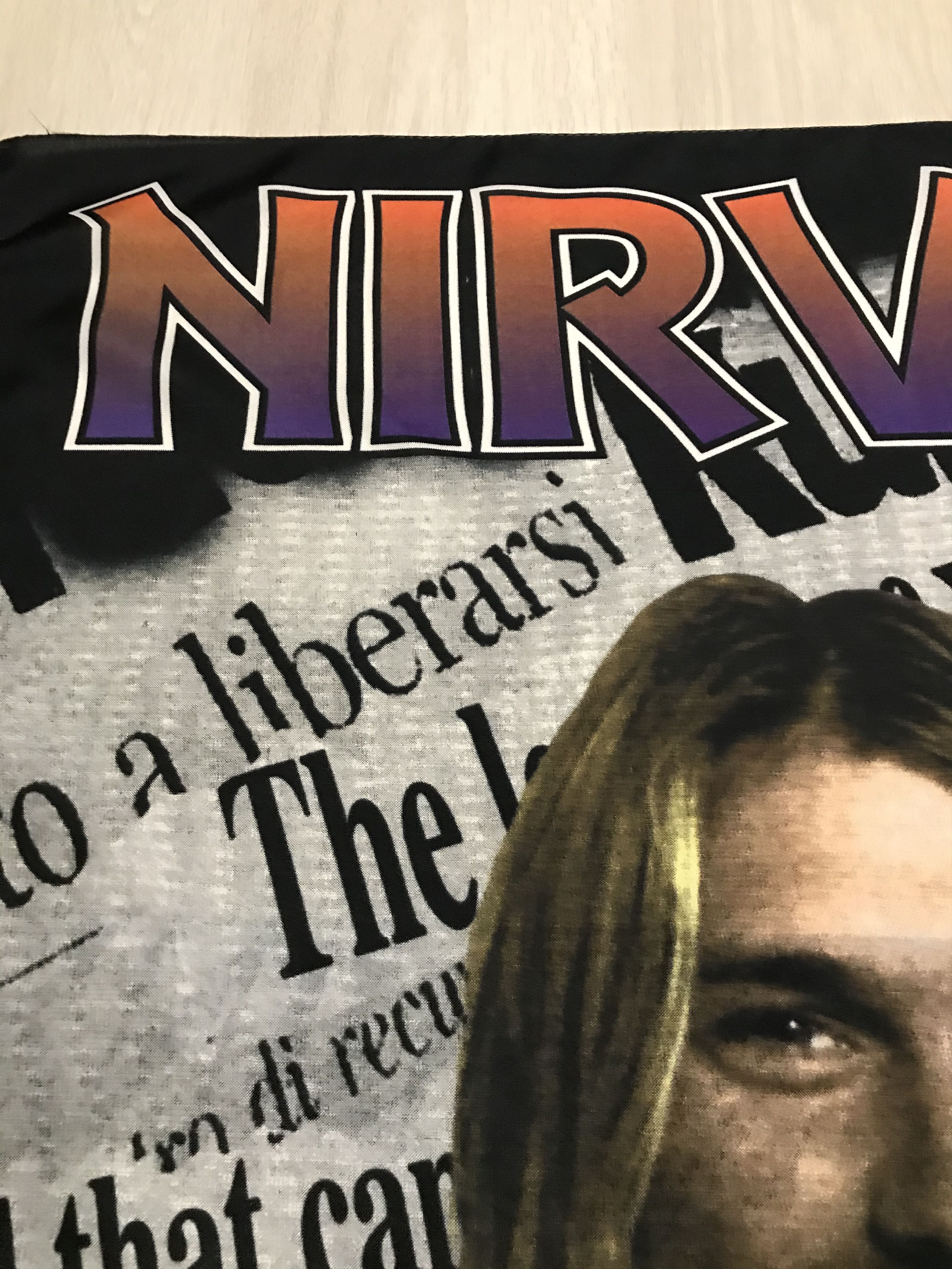 Nirvana Nirvana Huge Shawl Scarf vintage Kurt Cobain Size ONE SIZE - 4 Thumbnail