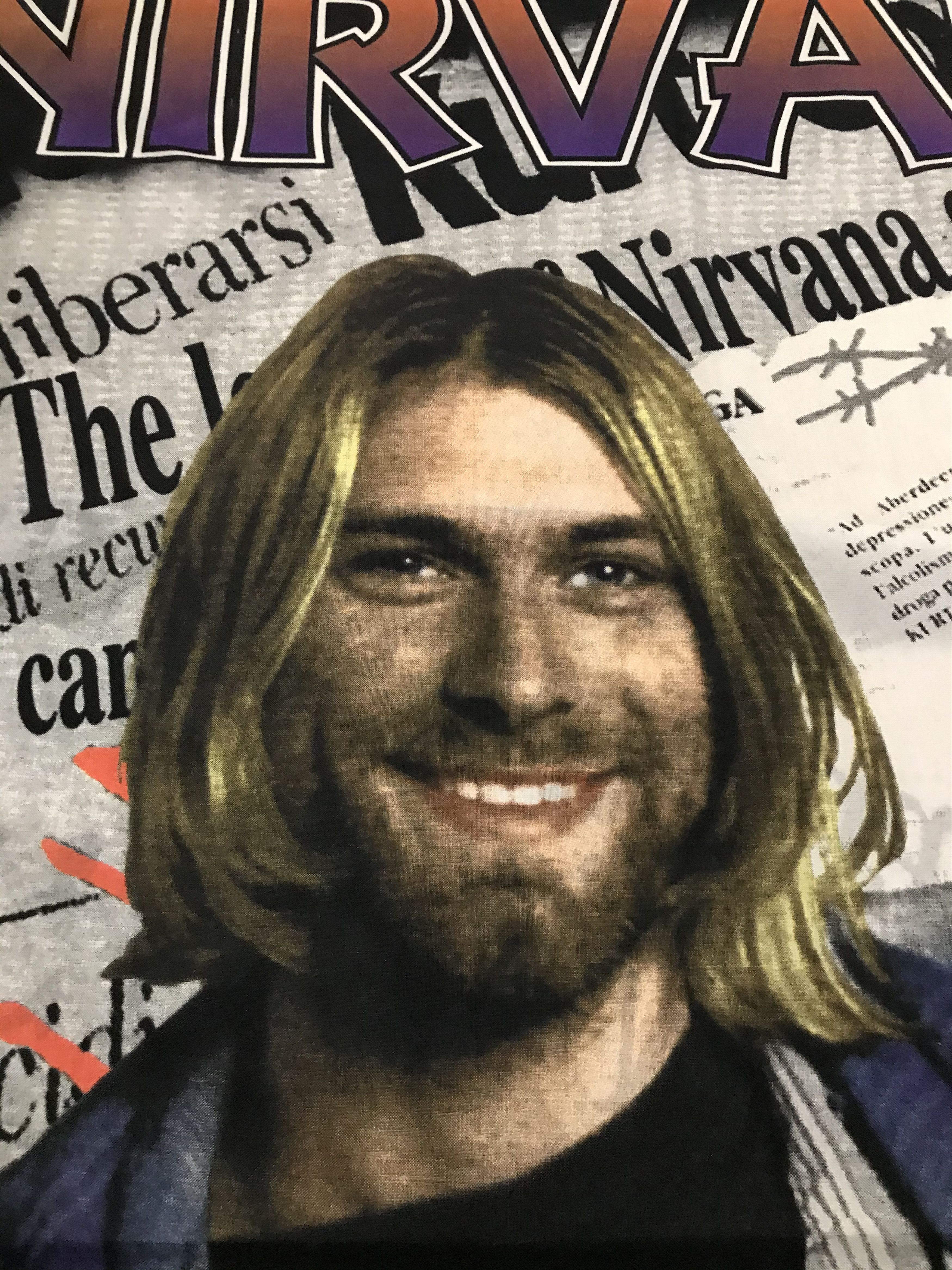 Nirvana Nirvana Huge Shawl Scarf vintage Kurt Cobain Size ONE SIZE - 3 Thumbnail