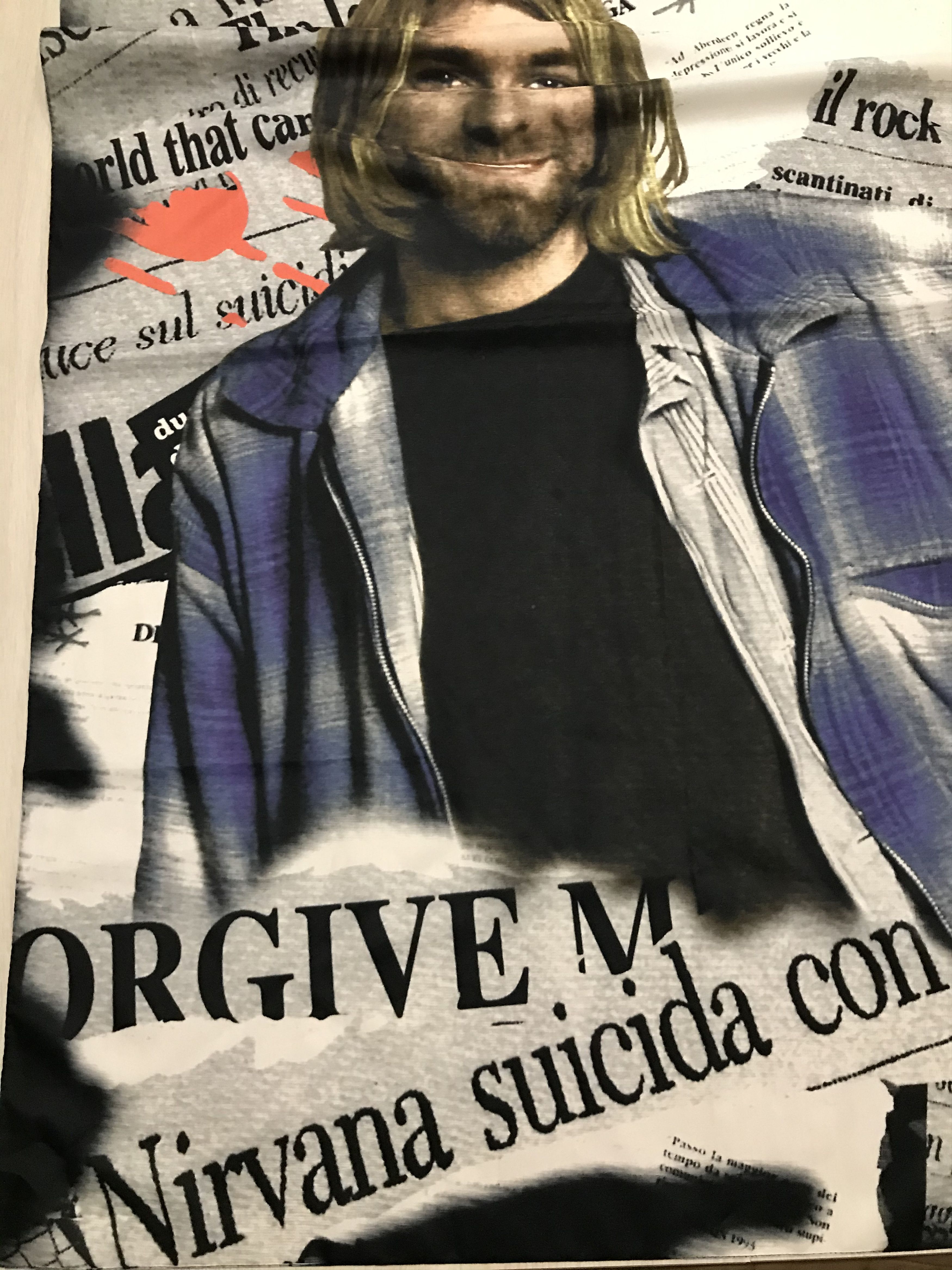 Nirvana Nirvana Huge Shawl Scarf vintage Kurt Cobain Size ONE SIZE - 7 Thumbnail