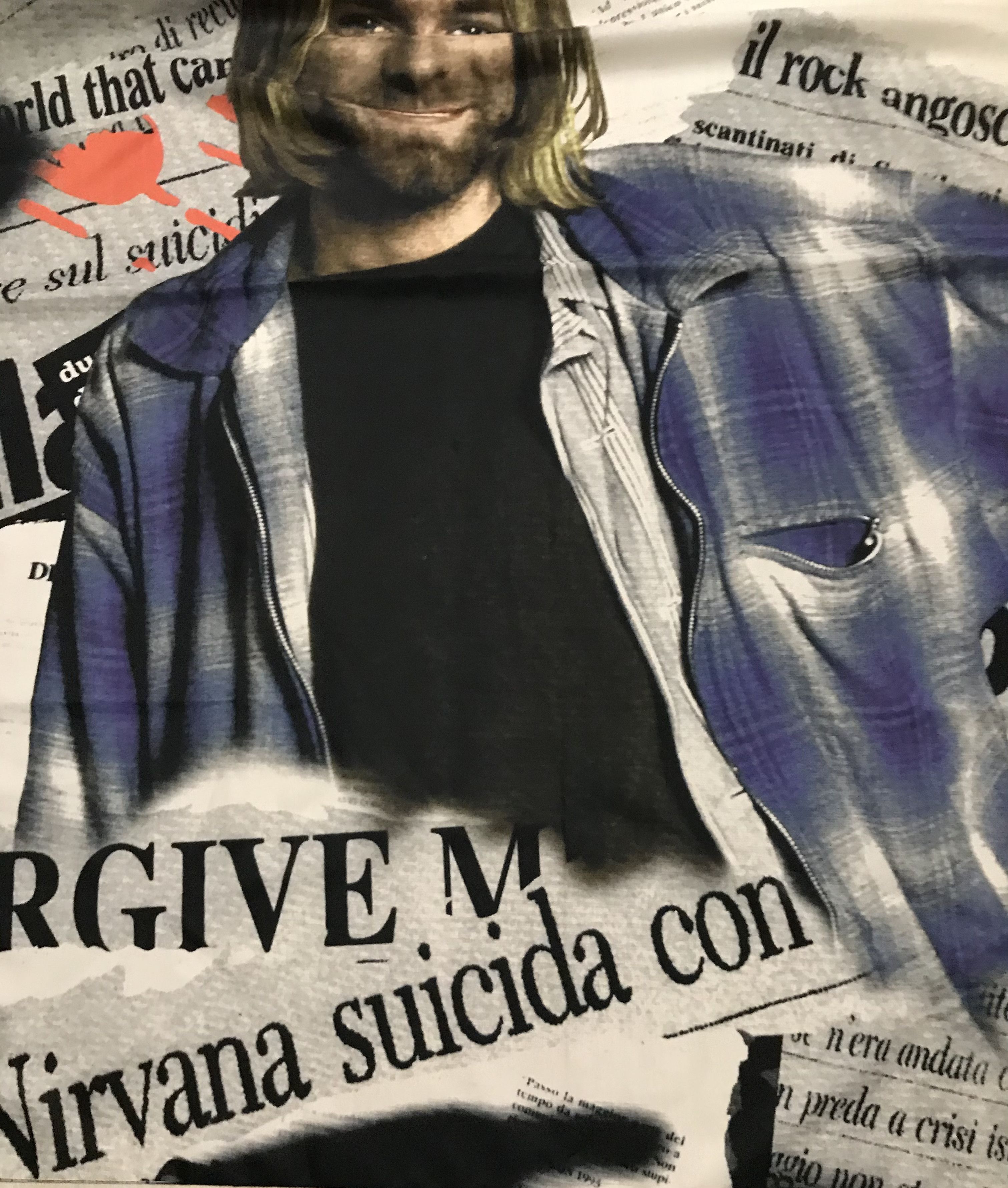 Nirvana Nirvana Huge Shawl Scarf vintage Kurt Cobain Size ONE SIZE - 6 Thumbnail