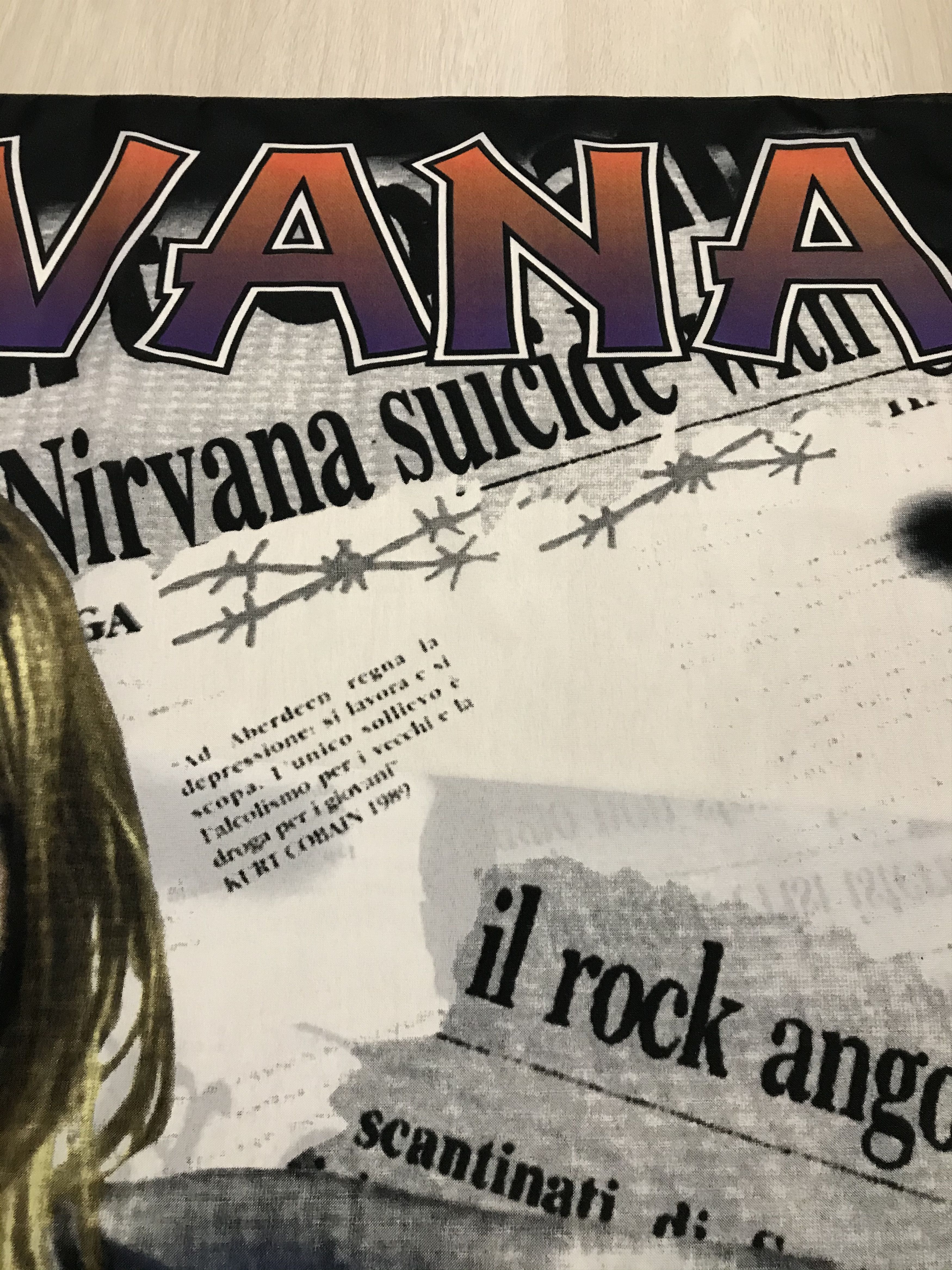 Nirvana Nirvana Huge Shawl Scarf vintage Kurt Cobain Size ONE SIZE - 5 Thumbnail