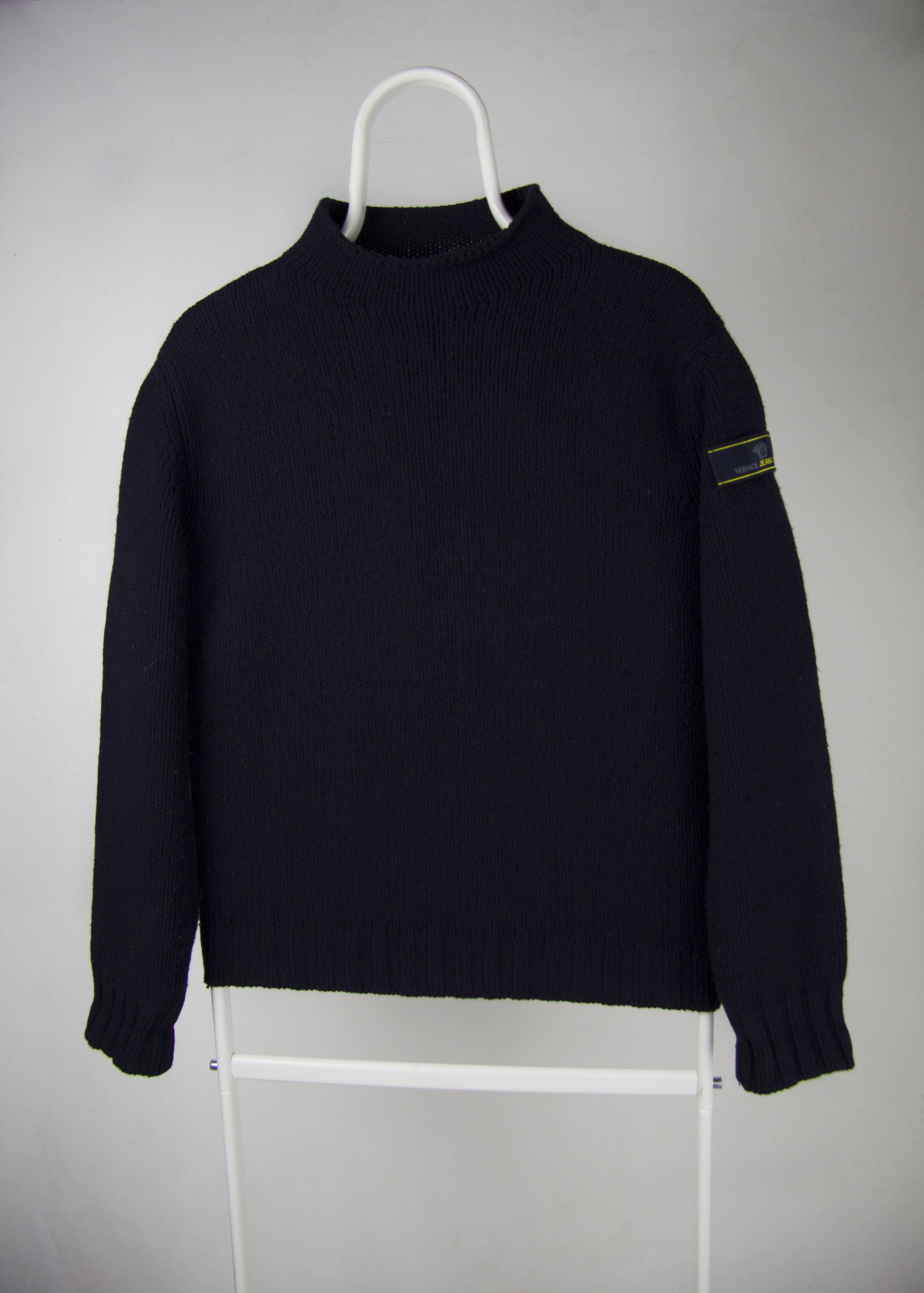 Versace × Vintage Versace Vintage Mockneck Medusa Badge Sweater Size US M / EU 48-50 / 2 - 1 Thumbnail