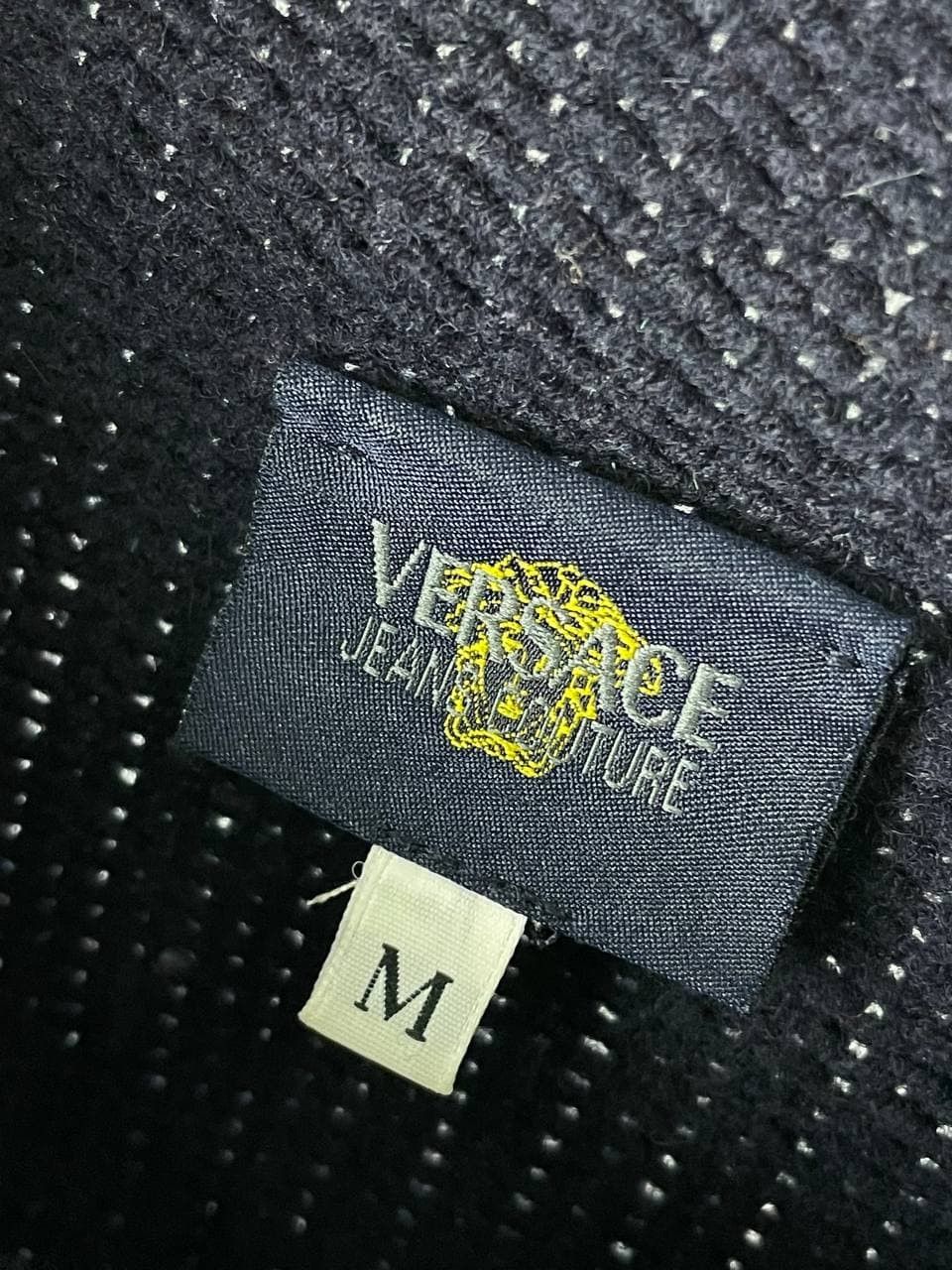 Versace × Vintage Versace Vintage Mockneck Medusa Badge Sweater Size US M / EU 48-50 / 2 - 2 Thumbnail