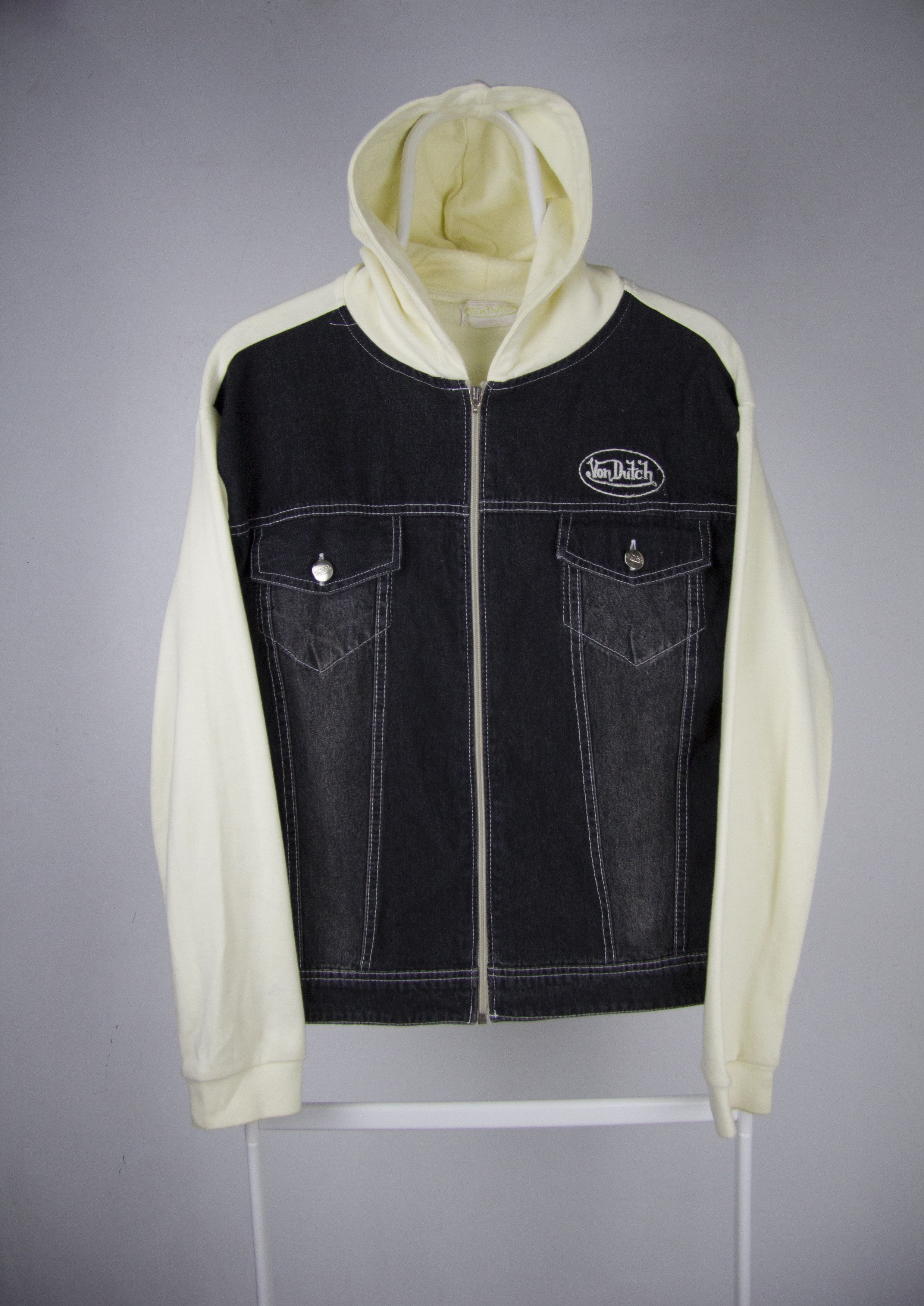 Vintage × Von Dutch Von Dutch Vintage Denim Hoodie Jacket Size US S / EU 44-46 / 1 - 1 Thumbnail