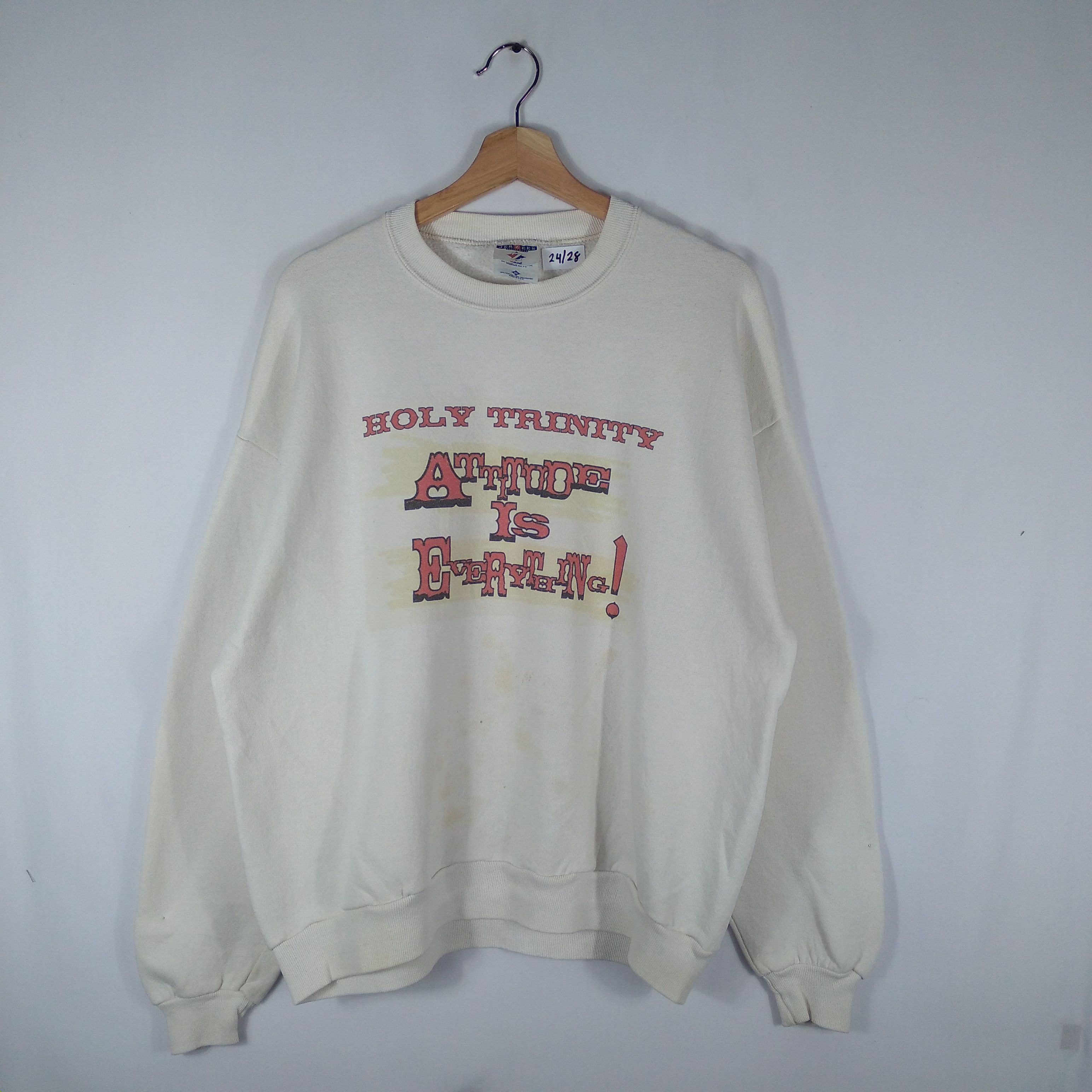 Jerzees × Vintage Vintage Holy Trinity Attitude Is Everything Sweatshirts Size US M / EU 48-50 / 2 - 1 Thumbnail