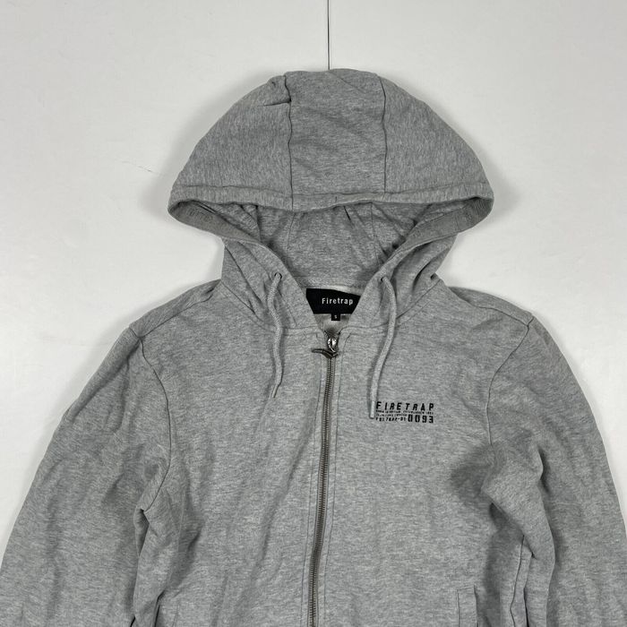 Firetrap Firetrap Hoodie Small Grey Full Zip Logo Pockets Grailed