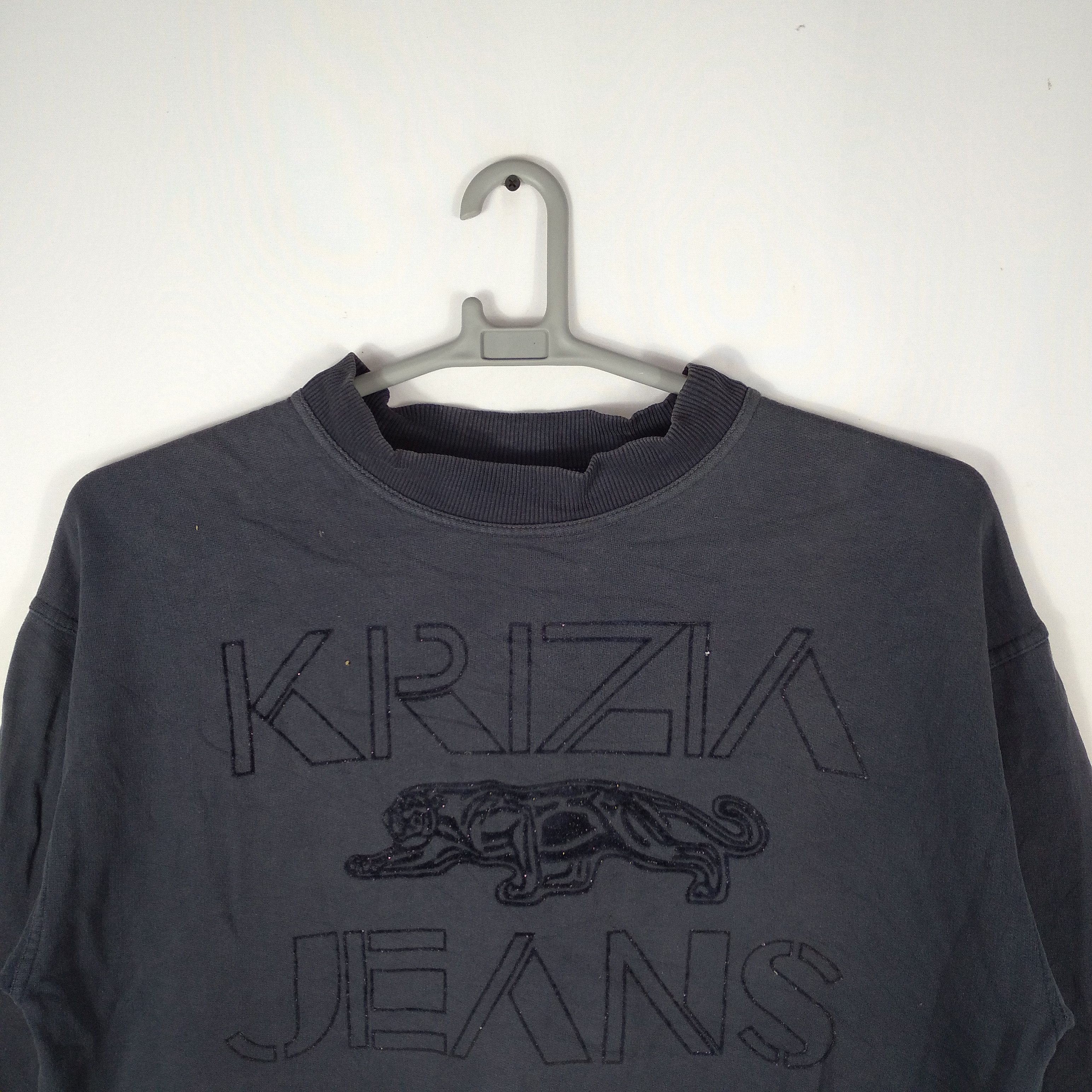 Krizia Uomo × Vintage Vintage Italian Krizia Jeans Big Logo Sweatshirts Size US M / EU 48-50 / 2 - 2 Thumbnail