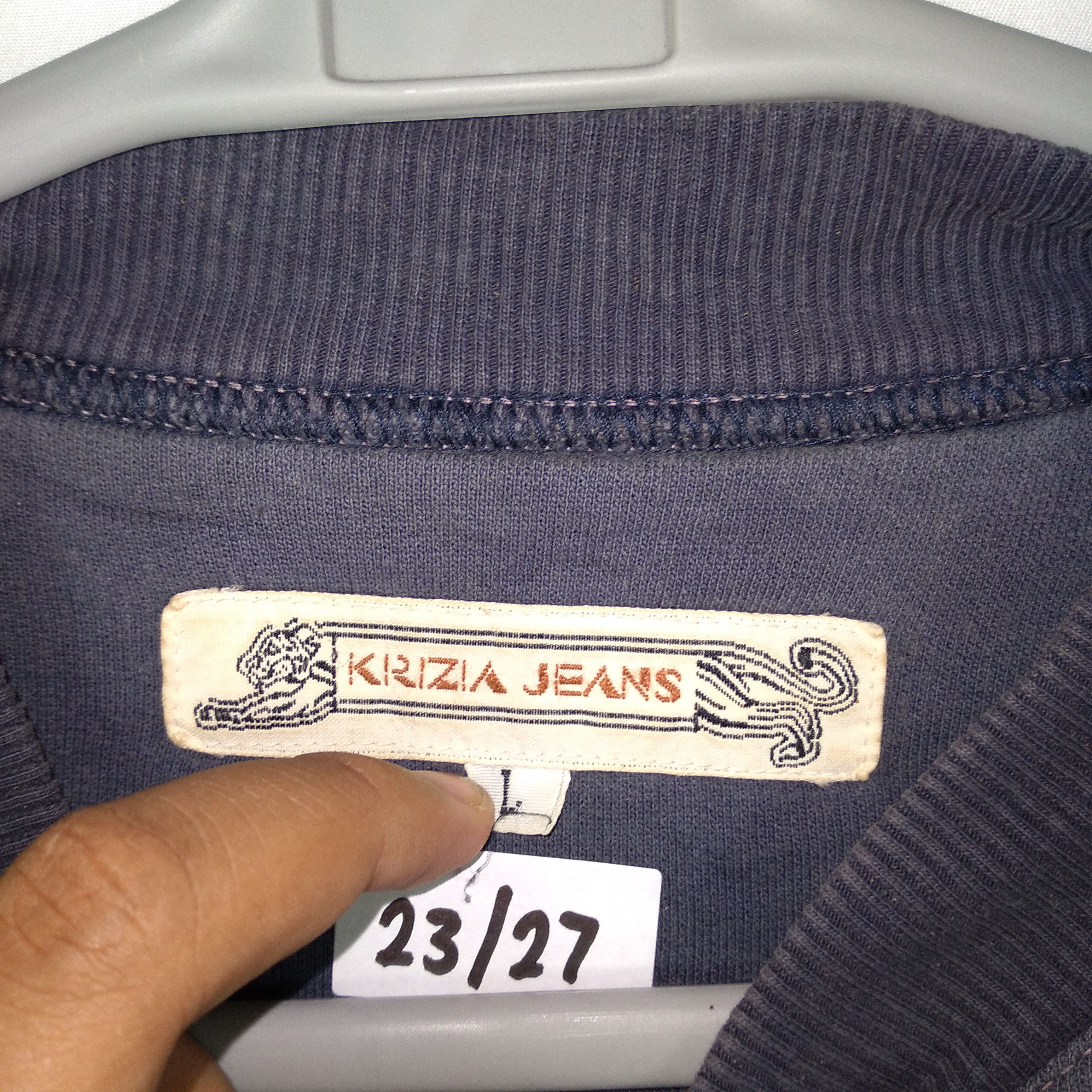Krizia Uomo × Vintage Vintage Italian Krizia Jeans Big Logo Sweatshirts Size US M / EU 48-50 / 2 - 9 Thumbnail