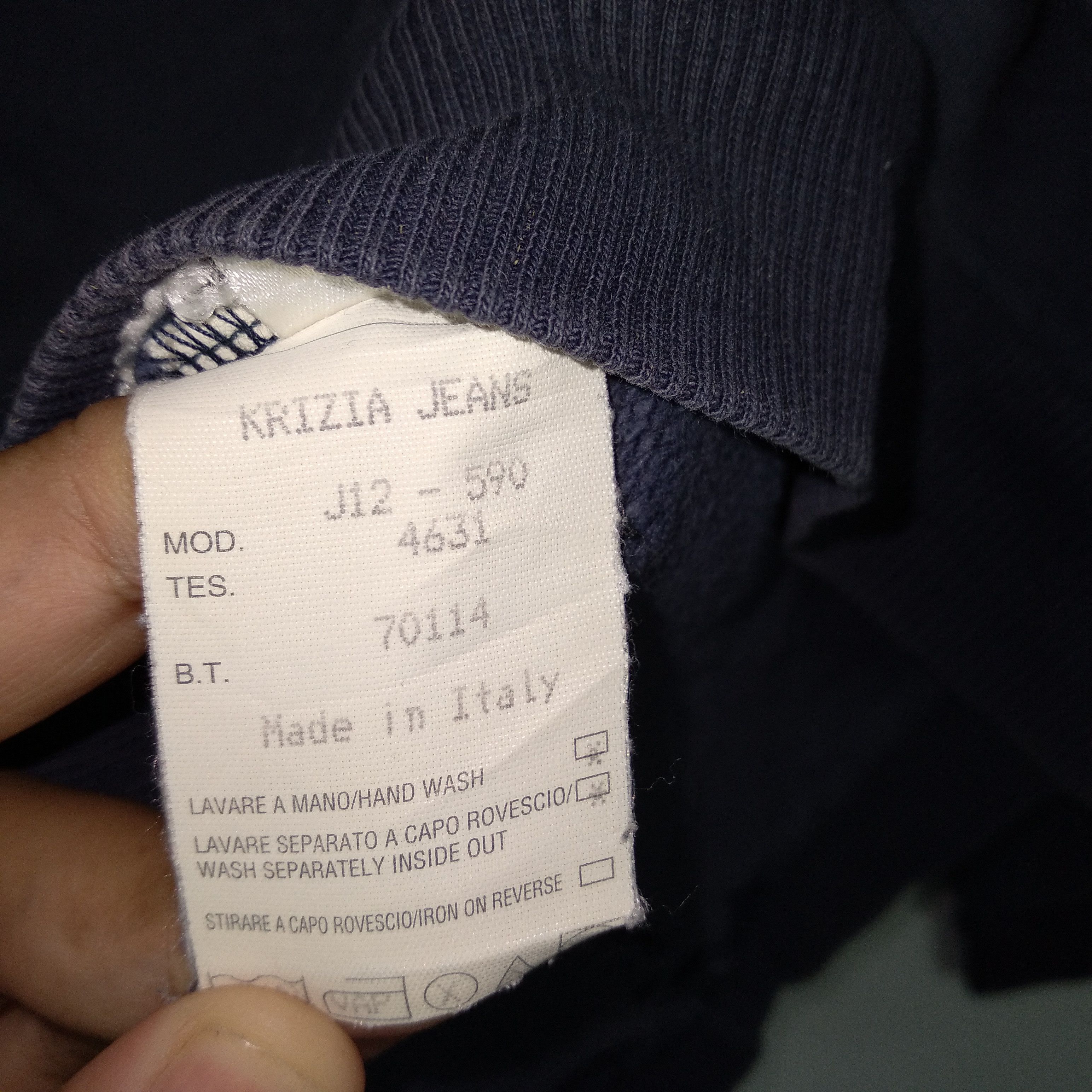 Krizia Uomo × Vintage Vintage Italian Krizia Jeans Big Logo Sweatshirts Size US M / EU 48-50 / 2 - 7 Thumbnail