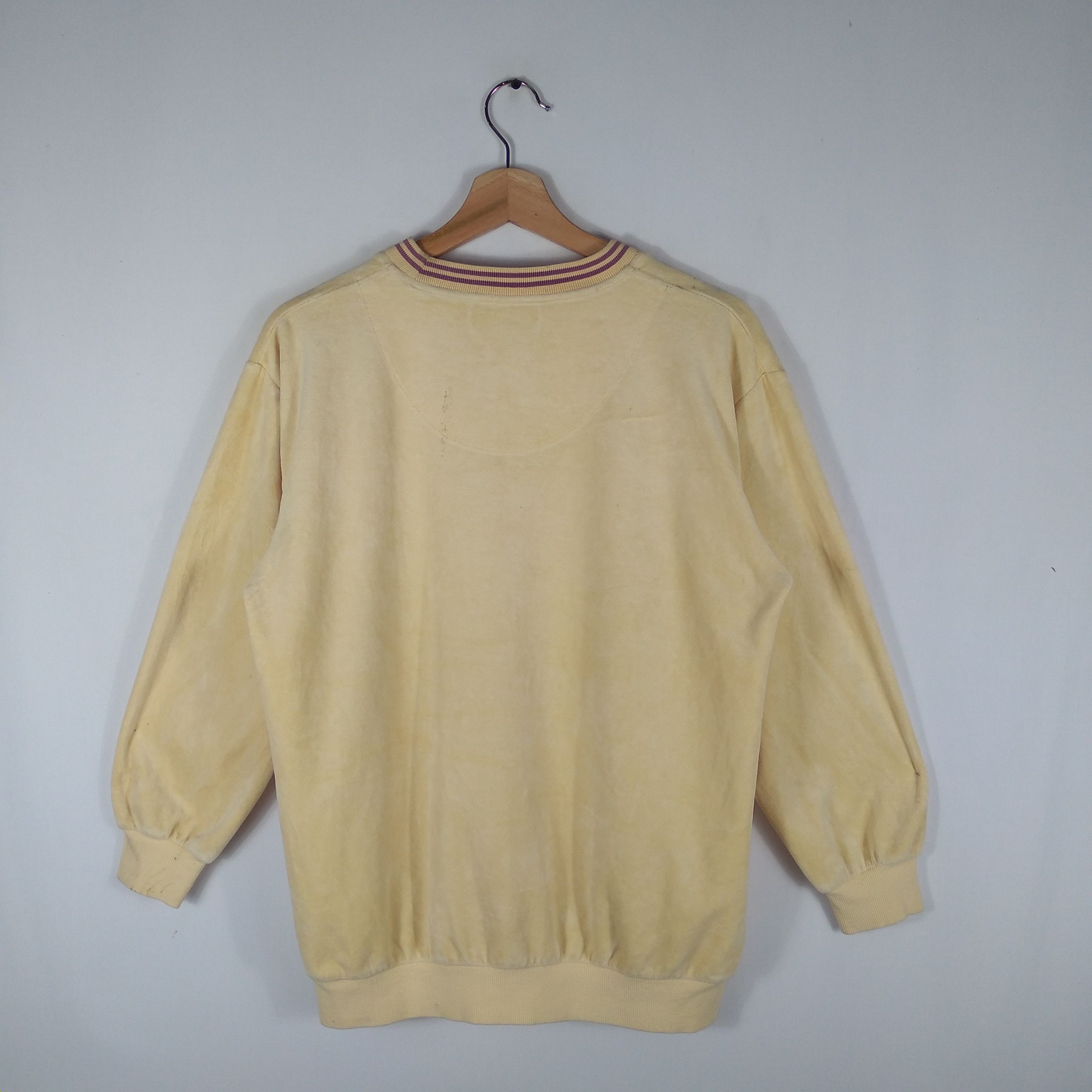Balmain 🔥Rare🔥Vintage Balmain Mini Logo Velvet Suede Sweatshirts Size US S / EU 44-46 / 1 - 5 Thumbnail