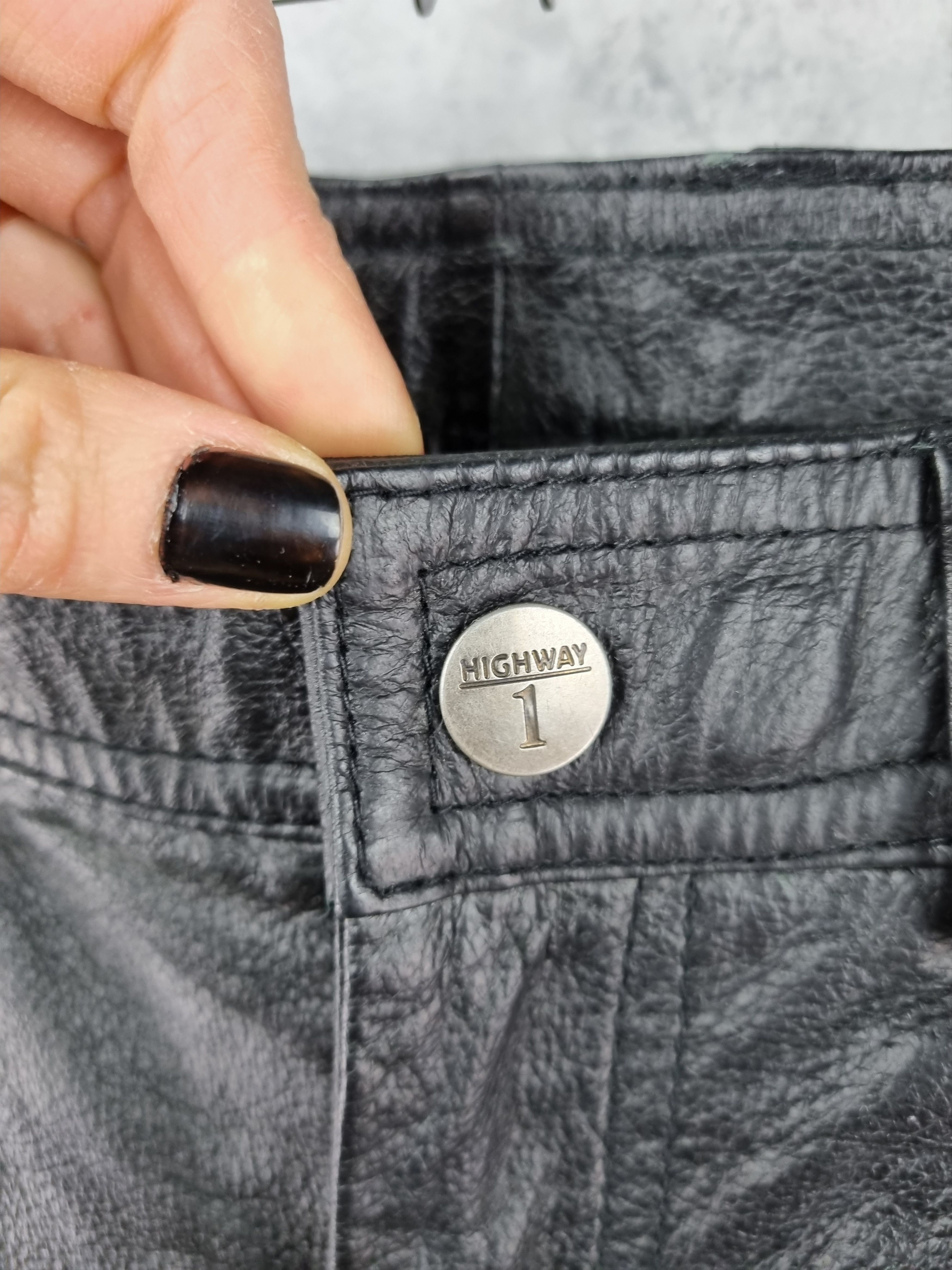 Genuine Leather × Leather 90s Vintage Leather Biker Pants side straps Travis Scott Size US 32 / EU 48 - 13 Thumbnail