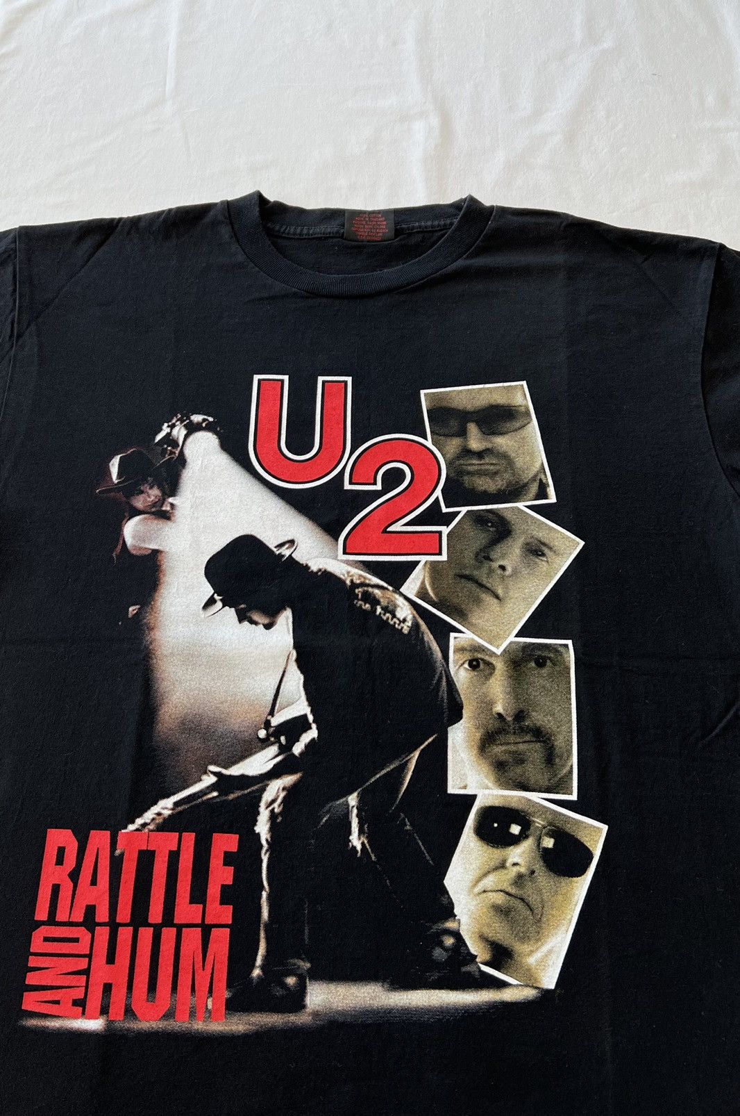 Band Tees Vintage 90s U2 Rattle and Hum Black Tee (Pink Floyd) Size US L / EU 52-54 / 3 - 3 Thumbnail