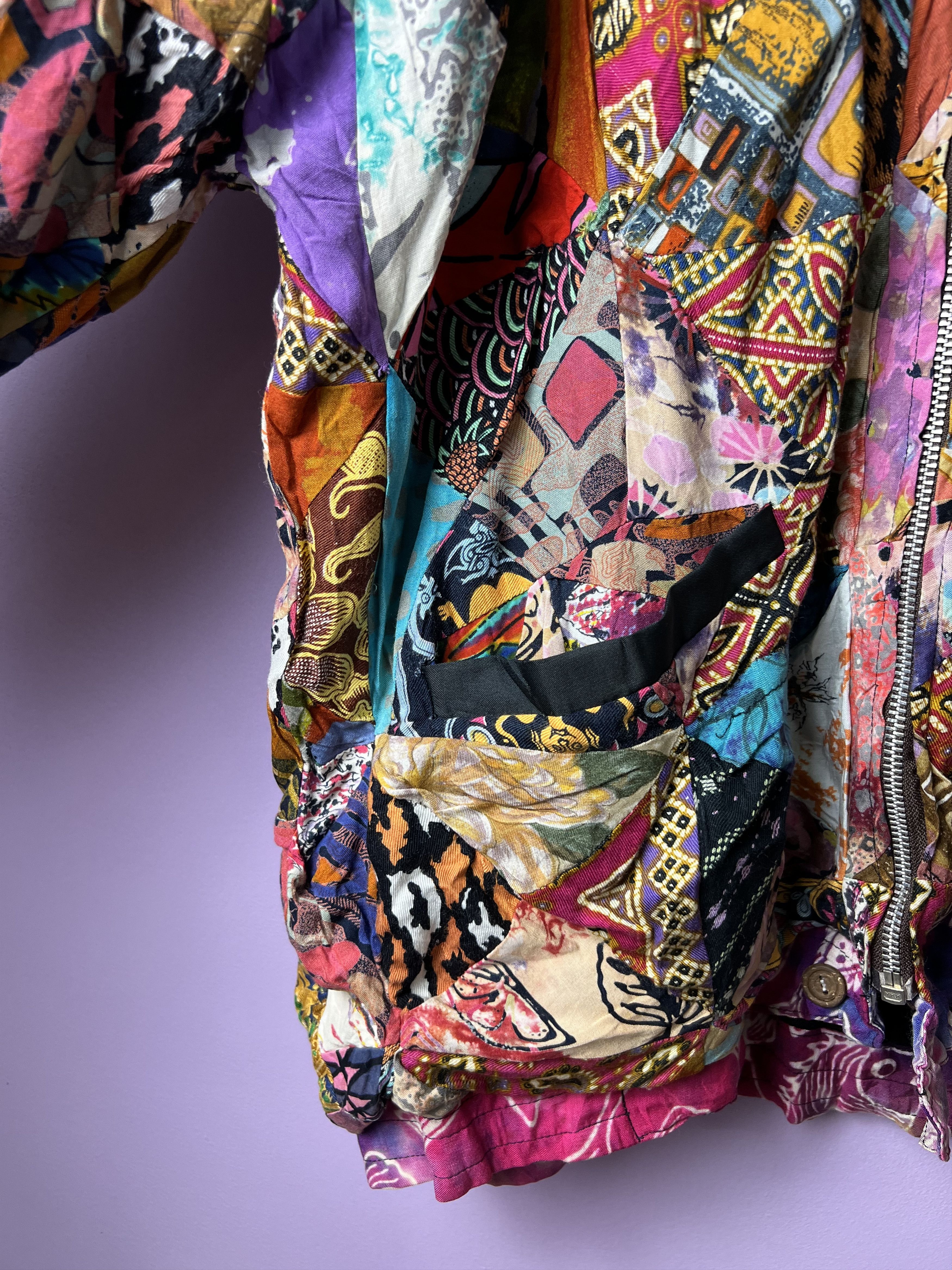 Other 🔥Unbrand Uglies Art Patchwork Zipper Jackets Size US XL / EU 56 / 4 - 9 Thumbnail