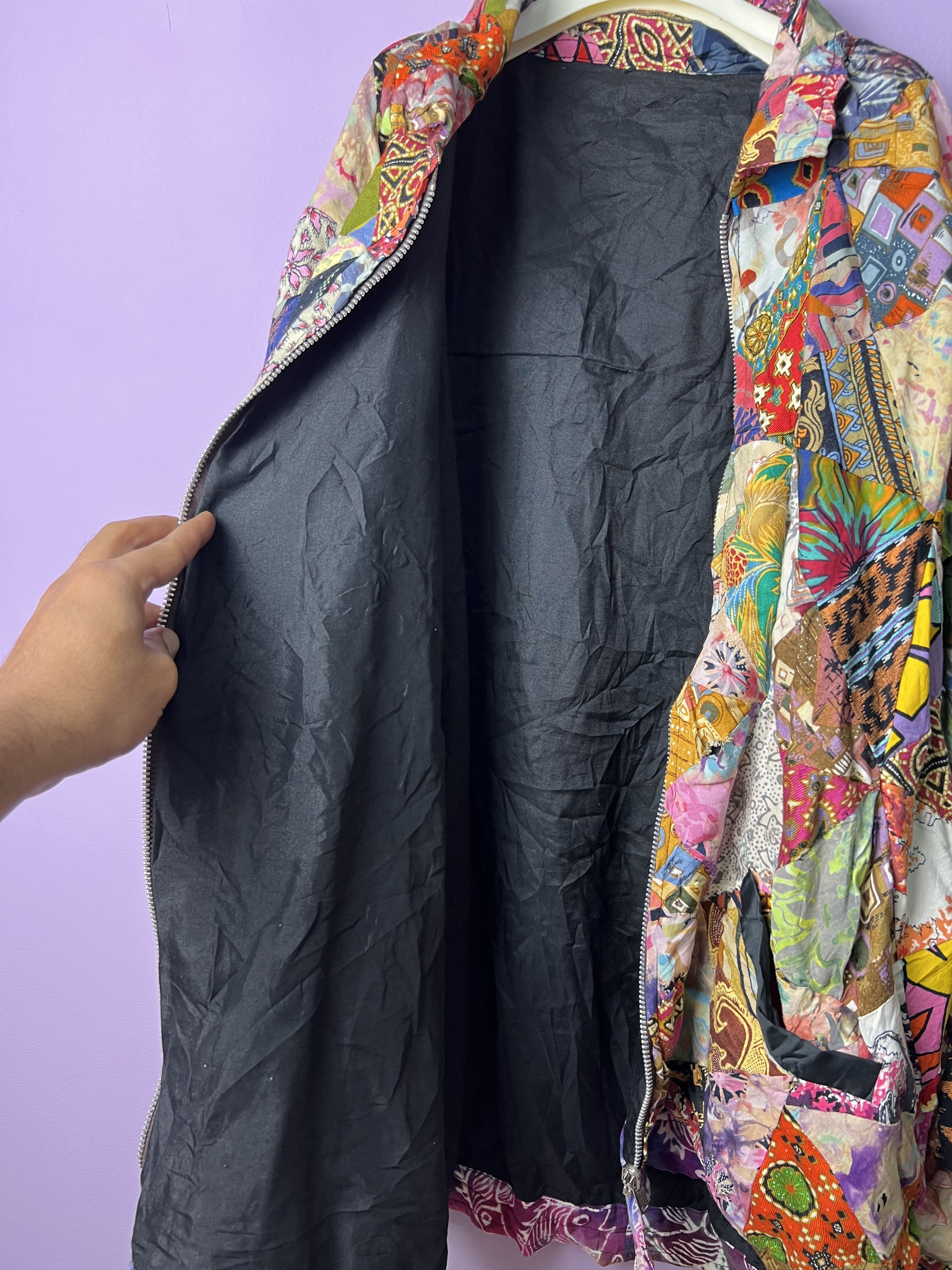 Other 🔥Unbrand Uglies Art Patchwork Zipper Jackets Size US XL / EU 56 / 4 - 13 Thumbnail