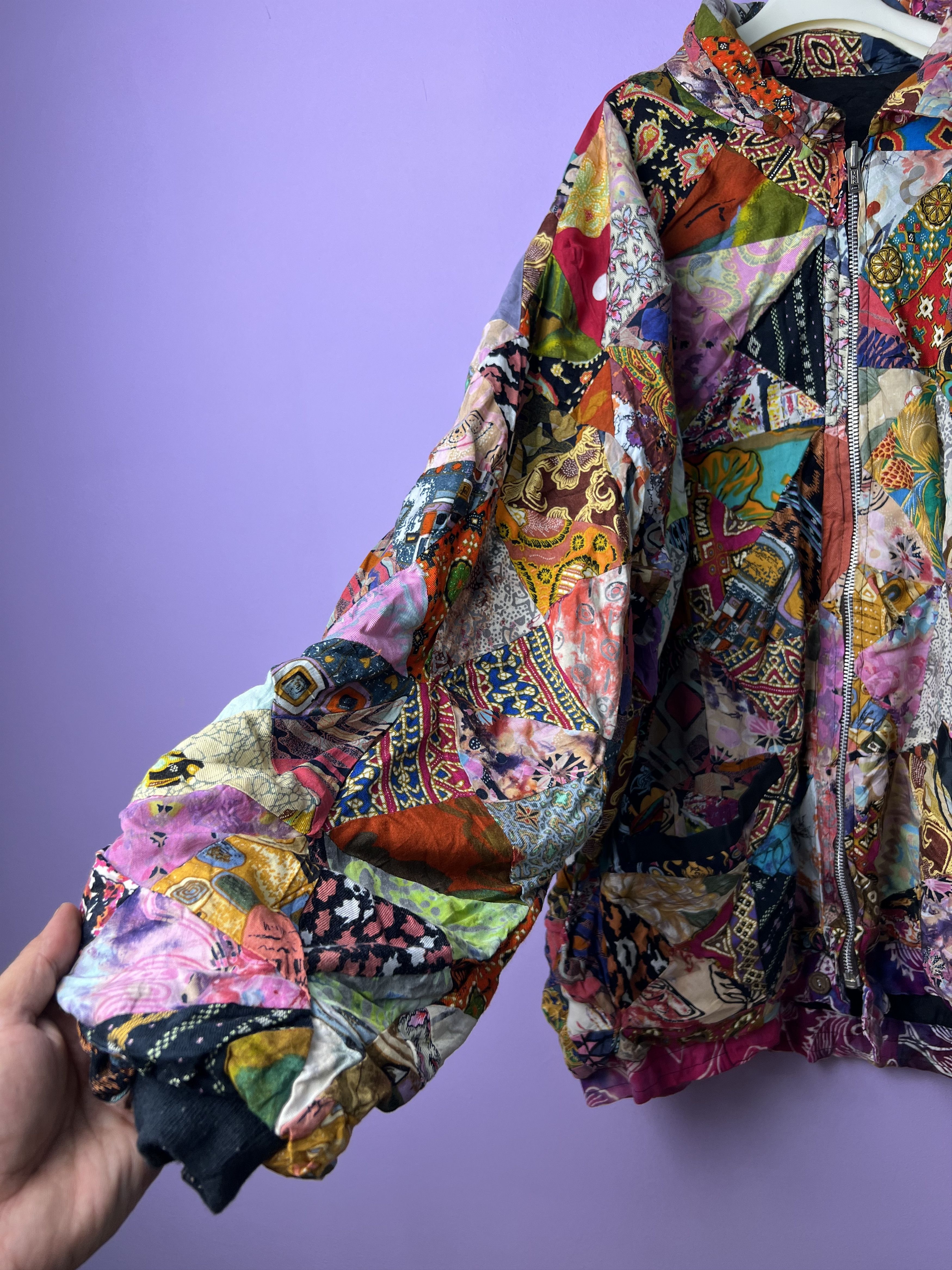 Other 🔥Unbrand Uglies Art Patchwork Zipper Jackets Size US XL / EU 56 / 4 - 8 Thumbnail