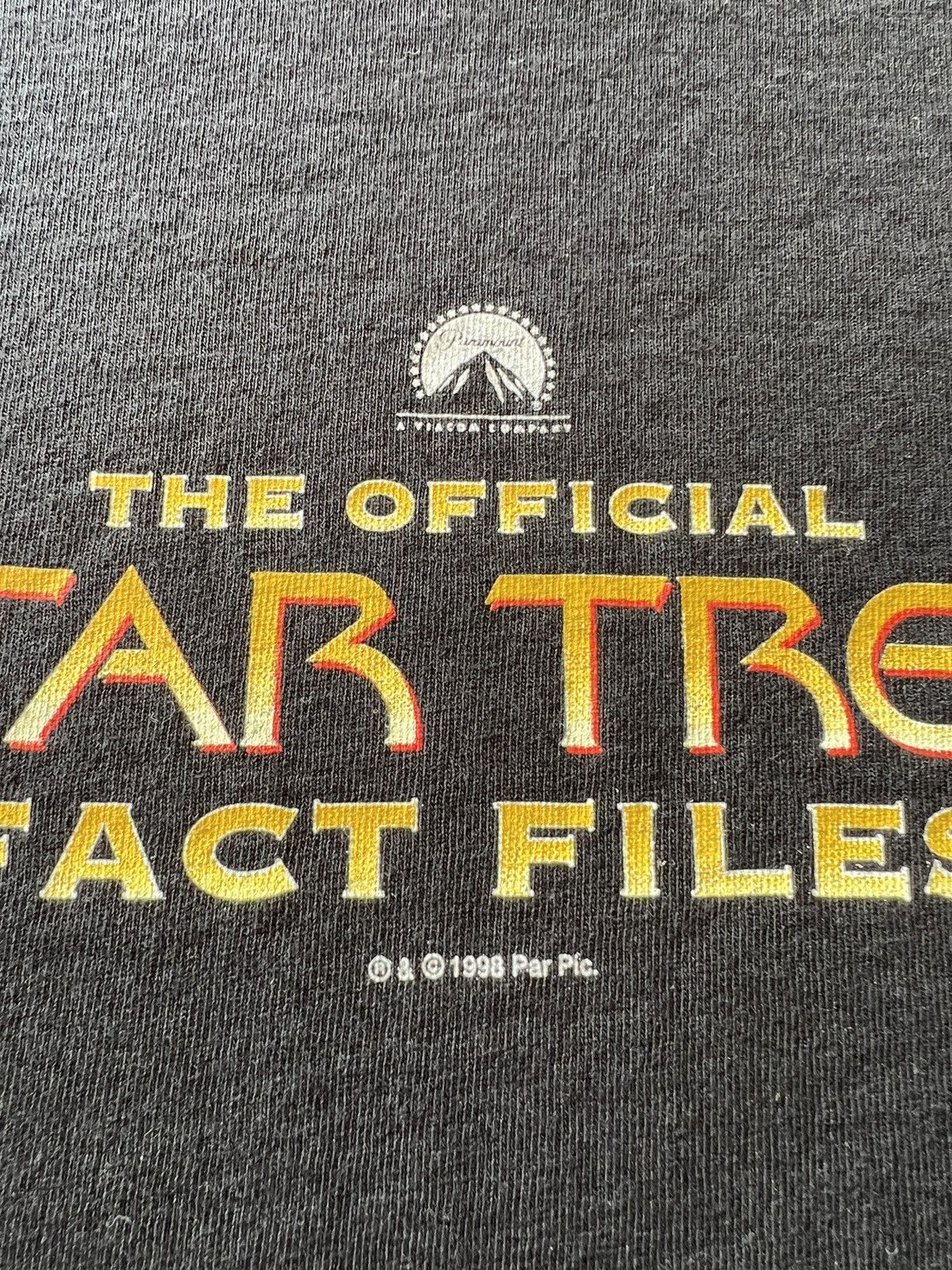 Band Tees Vintage 1998 Star Trek Fact Files Black Tee (Star Wars) Size US XL / EU 56 / 4 - 4 Thumbnail