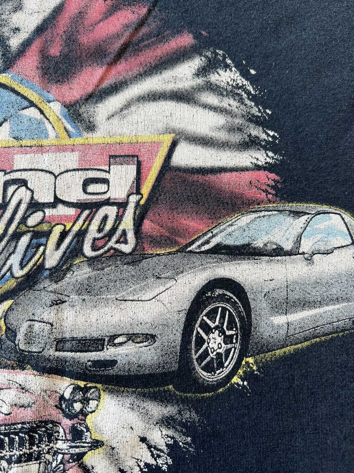 Vintage Vintage 90s Corvette The Legend Lives Racing Navy Tee Size US XXL / EU 58 / 5 - 5 Thumbnail