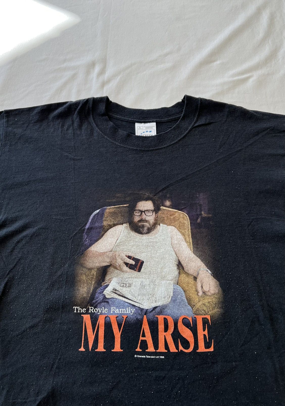 Band Tees Vintage 1998 The Royle Family My Arse Movie Promo Black Tee Size US L / EU 52-54 / 3 - 3 Thumbnail