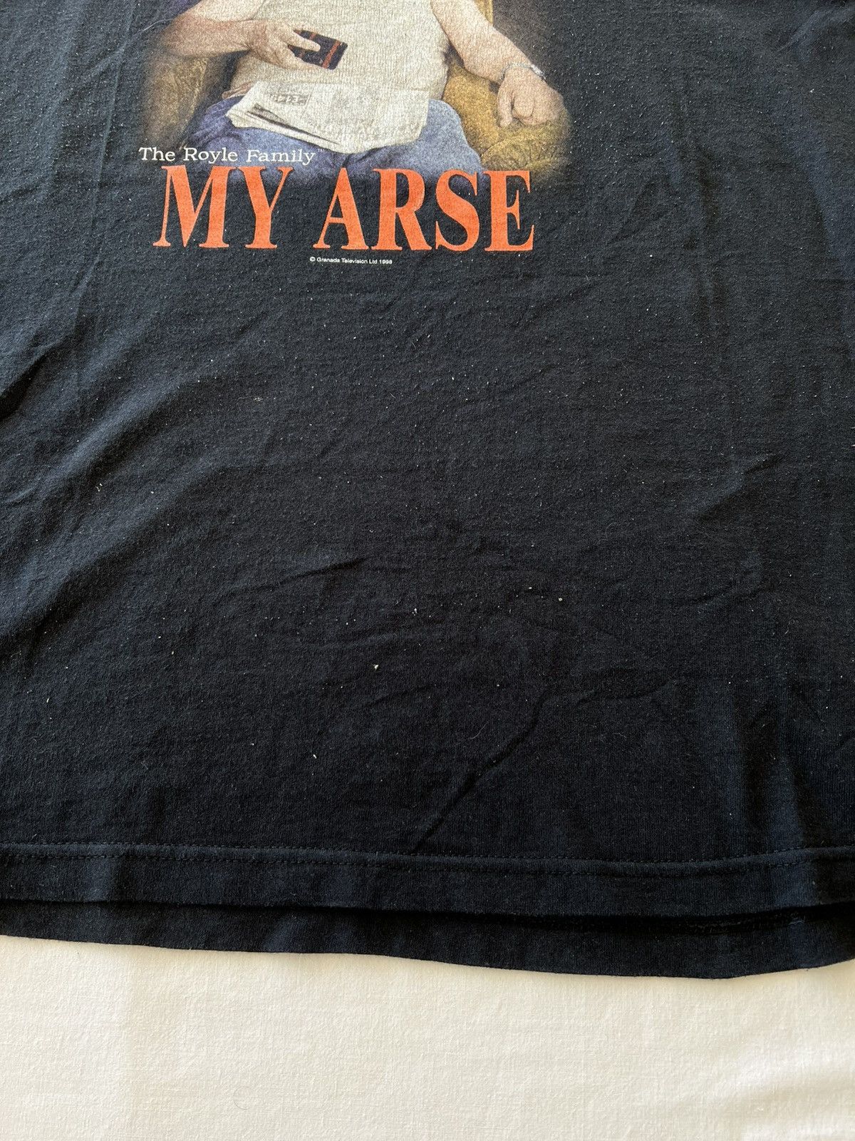 Band Tees Vintage 1998 The Royle Family My Arse Movie Promo Black Tee Size US L / EU 52-54 / 3 - 7 Thumbnail