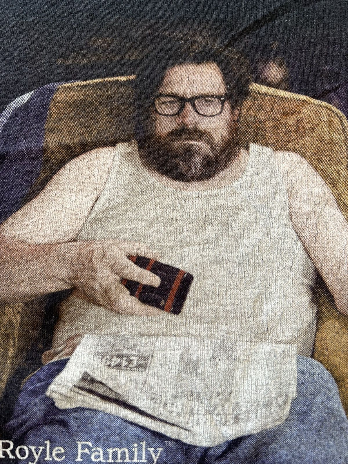 Band Tees Vintage 1998 The Royle Family My Arse Movie Promo Black Tee Size US L / EU 52-54 / 3 - 5 Thumbnail