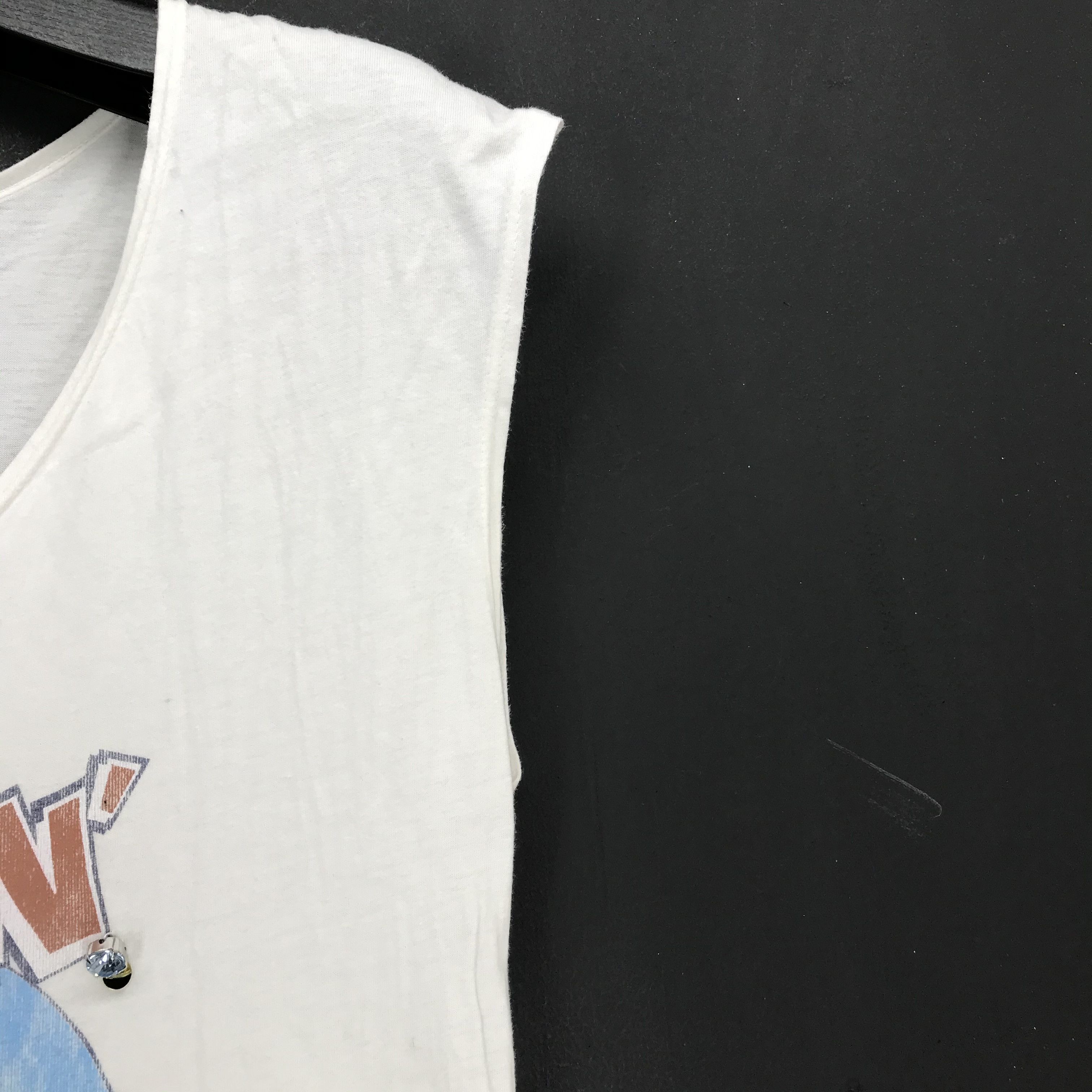Vintage Smurfin' USA Graphic Printed Sleeveless T Shirt #1840-72 Size S / US 4 / IT 40 - 5 Thumbnail