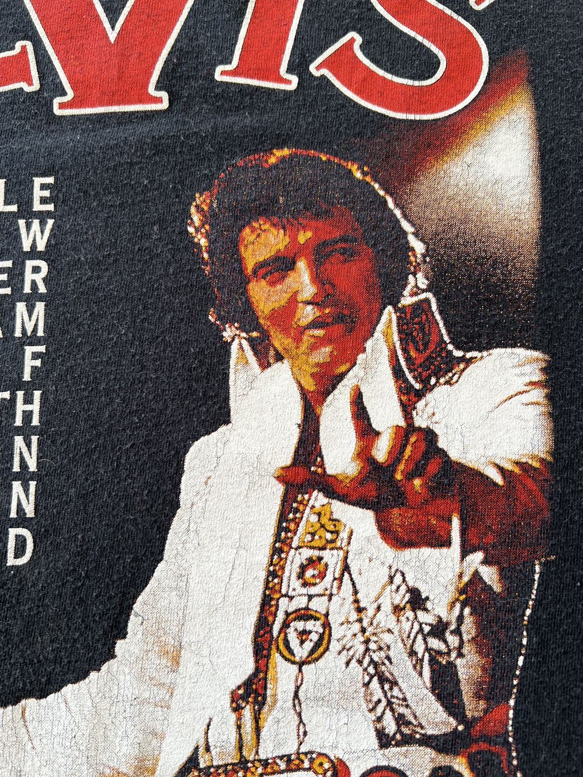 Band Tees Vintage 2001 Elvis Presley Live! On Screen Tour Black Tee Size US XL / EU 56 / 4 - 12 Thumbnail