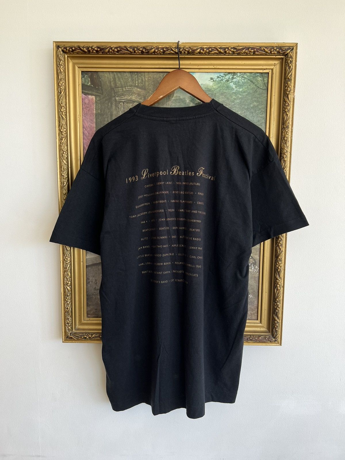 Band Tees Vintage 1993 The Beatles A Hard Days Night Black Tee Size US XL / EU 56 / 4 - 2 Thumbnail