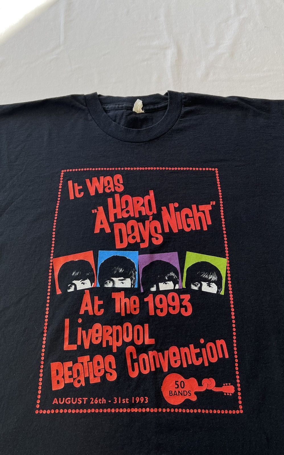 Band Tees Vintage 1993 The Beatles A Hard Days Night Black Tee Size US XL / EU 56 / 4 - 3 Thumbnail