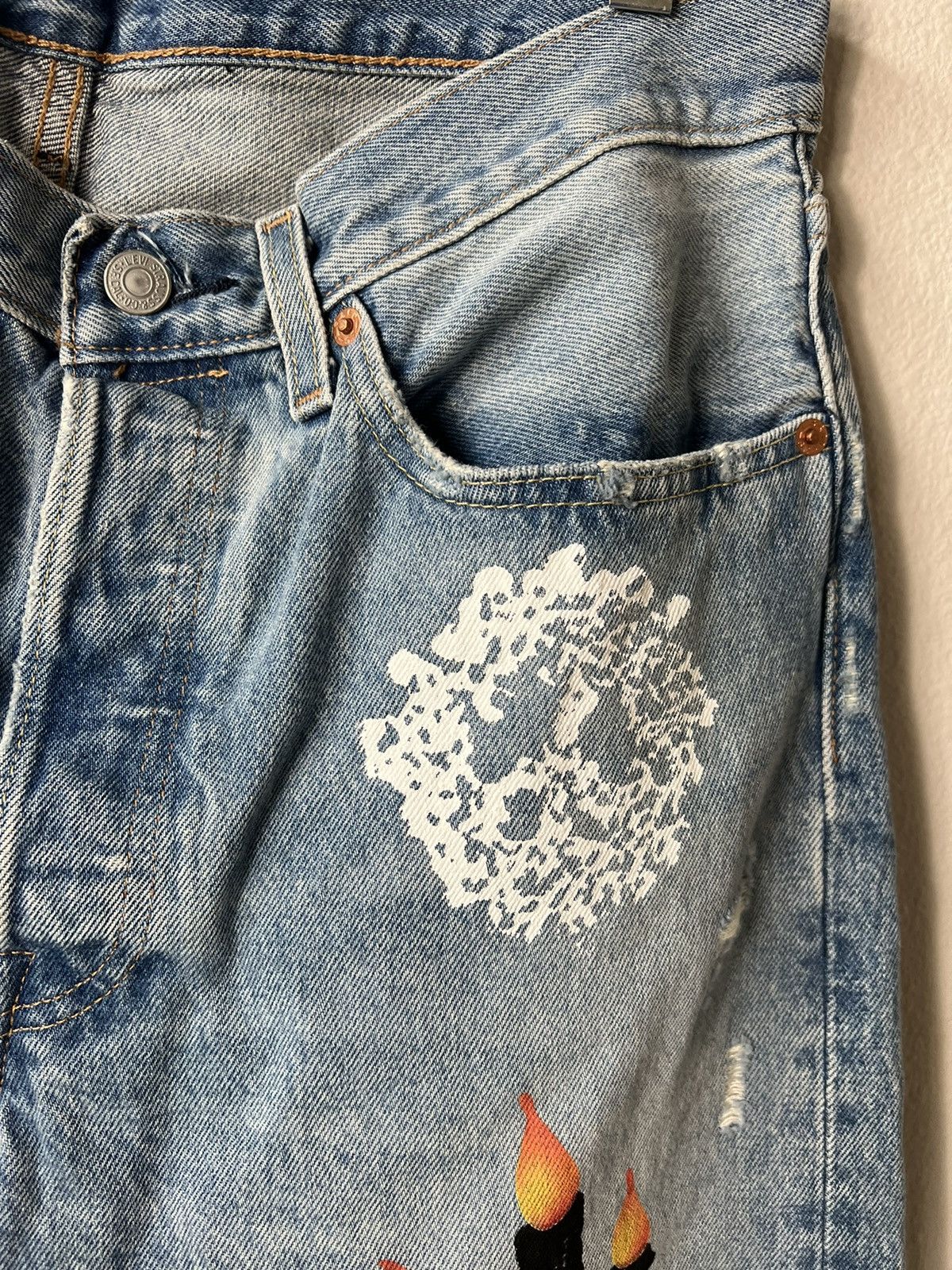 DENIM TEARS × Virgil Abloh Denim Tears x Virgil Abloh “Message in a Tear” Jeans Size US 32 / EU 48 - 6 Thumbnail