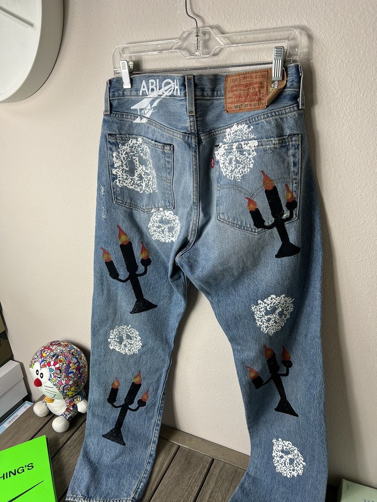 DENIM TEARS × Virgil Abloh Denim Tears x Virgil Abloh “Message in a Tear” Jeans Size US 32 / EU 48 - 2 Thumbnail