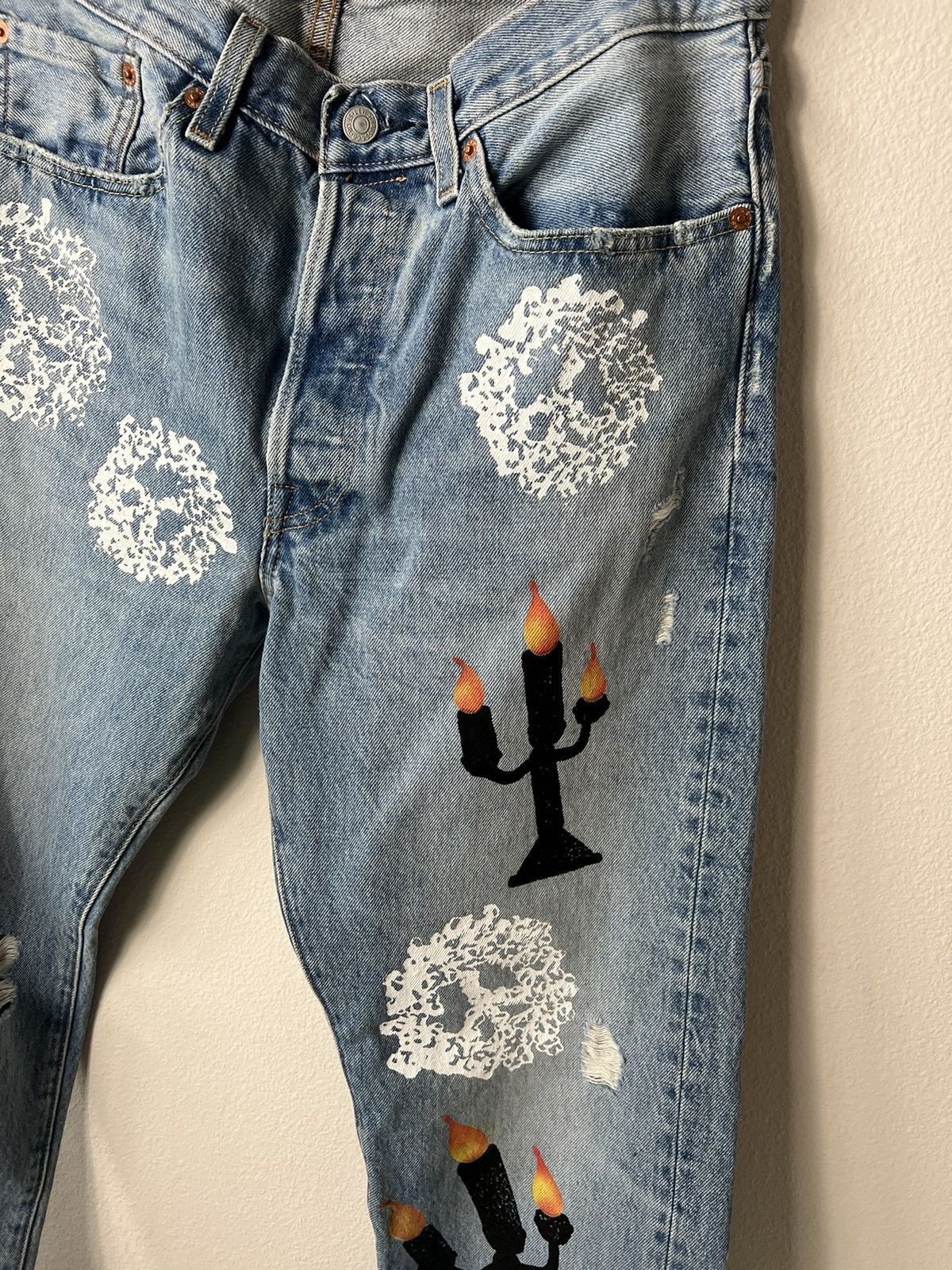 DENIM TEARS × Virgil Abloh Denim Tears x Virgil Abloh “Message in a Tear” Jeans Size US 32 / EU 48 - 3 Thumbnail