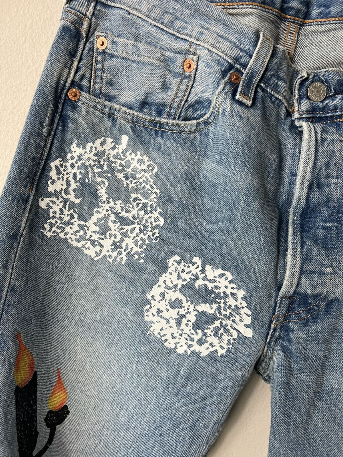 DENIM TEARS × Virgil Abloh Denim Tears x Virgil Abloh “Message in a Tear” Jeans Size US 32 / EU 48 - 5 Thumbnail