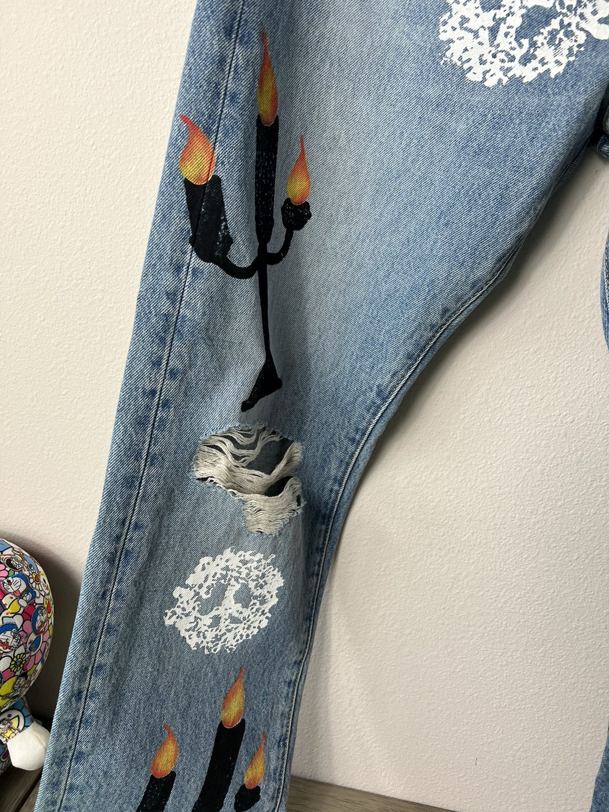 DENIM TEARS × Virgil Abloh Denim Tears x Virgil Abloh “Message in a Tear” Jeans Size US 32 / EU 48 - 4 Thumbnail