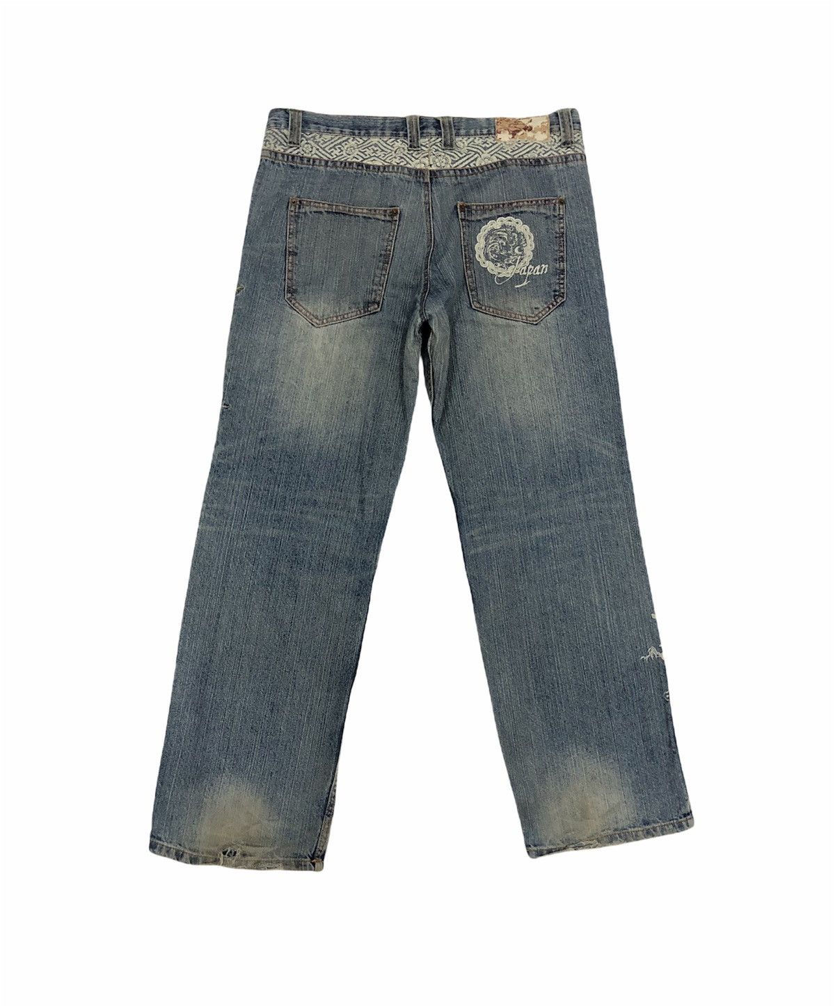 Japanese Brand VINTAGE JAPANESE TRADITIONAL JEANS X TIGER DRAGON EMBROIDED Size US 38 / EU 54 - 2 Thumbnail