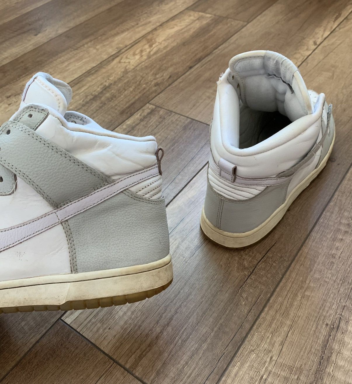 Nike Vintage 2005 Nike Dunk High Grey White Pink Sneakers Shoes Size US 9 / IT 39 - 5 Thumbnail